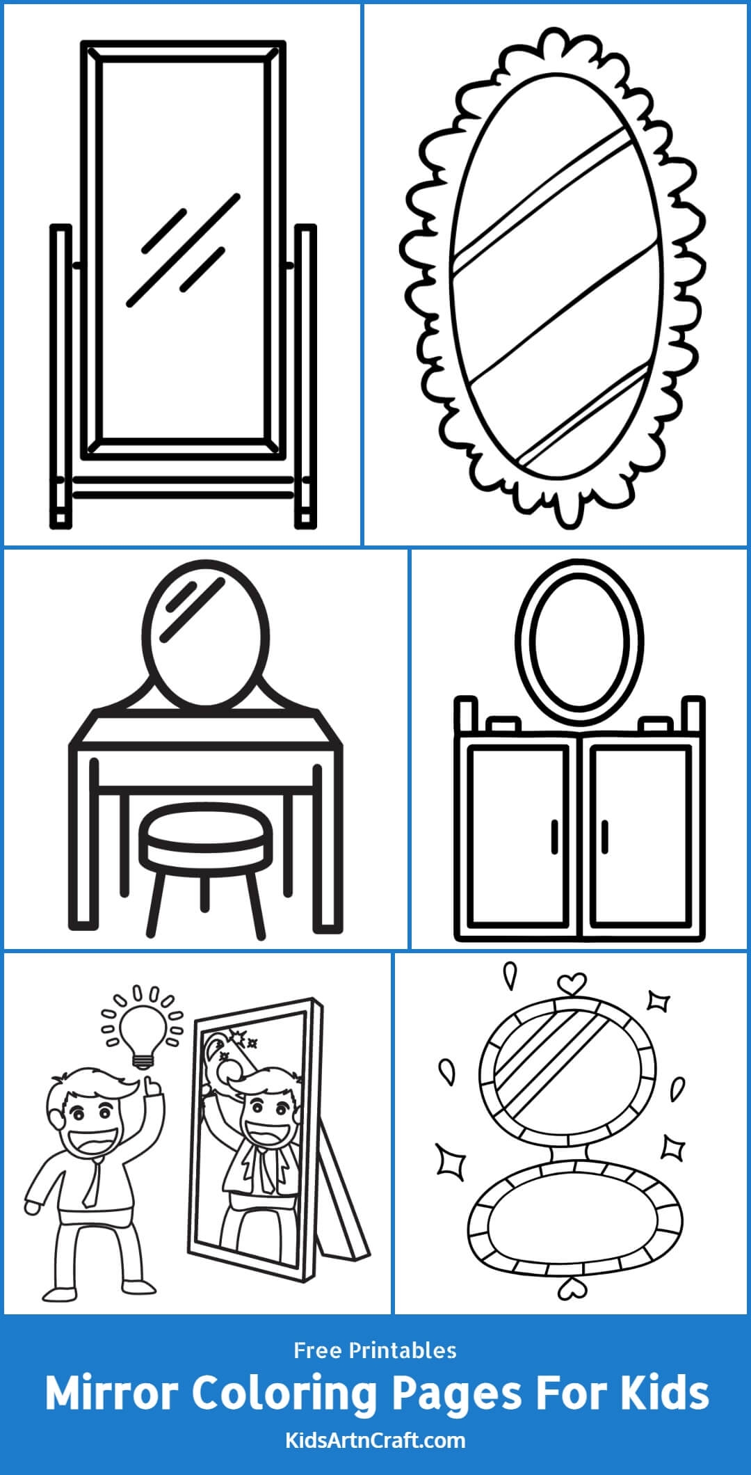 Mirror Coloring Pages