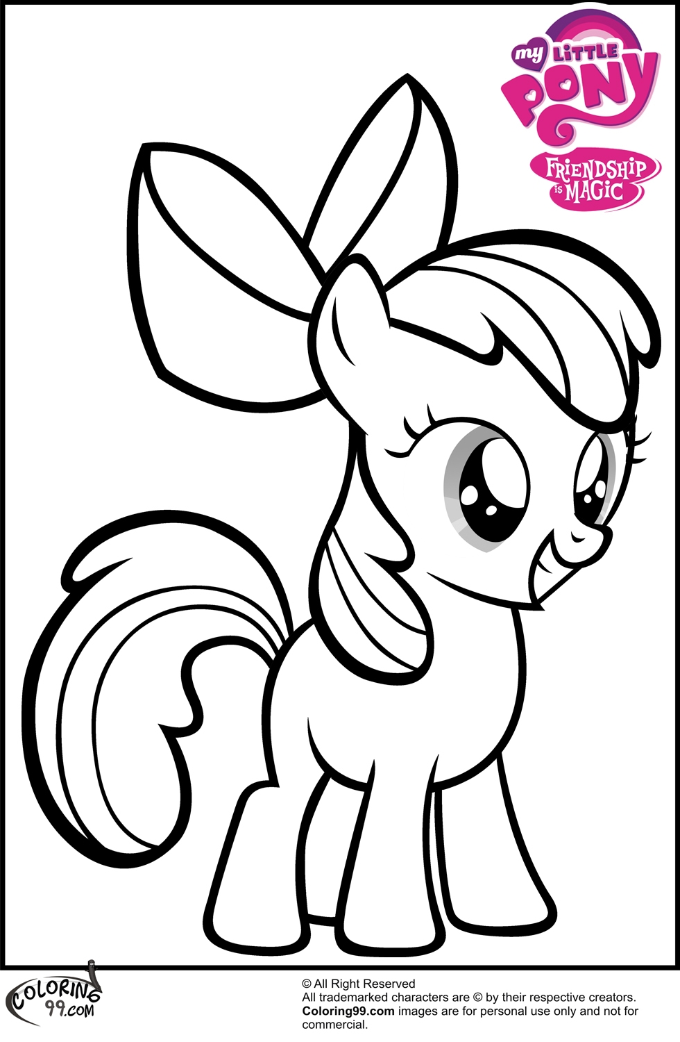 MLP Apple Bloom Coloring Pages Minister Coloring