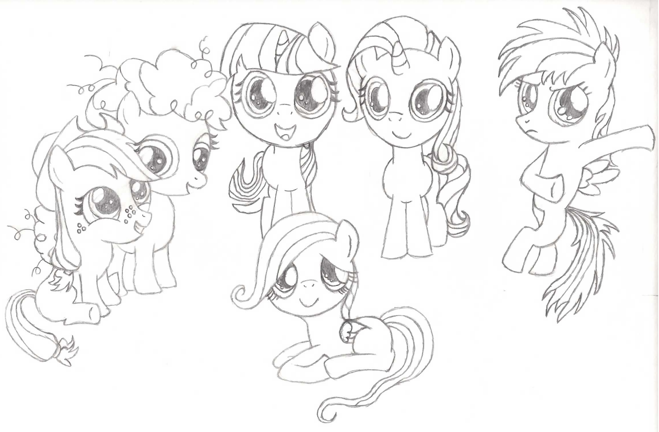 Mlp Mane 6 Coloring Pages Richard A McKinney