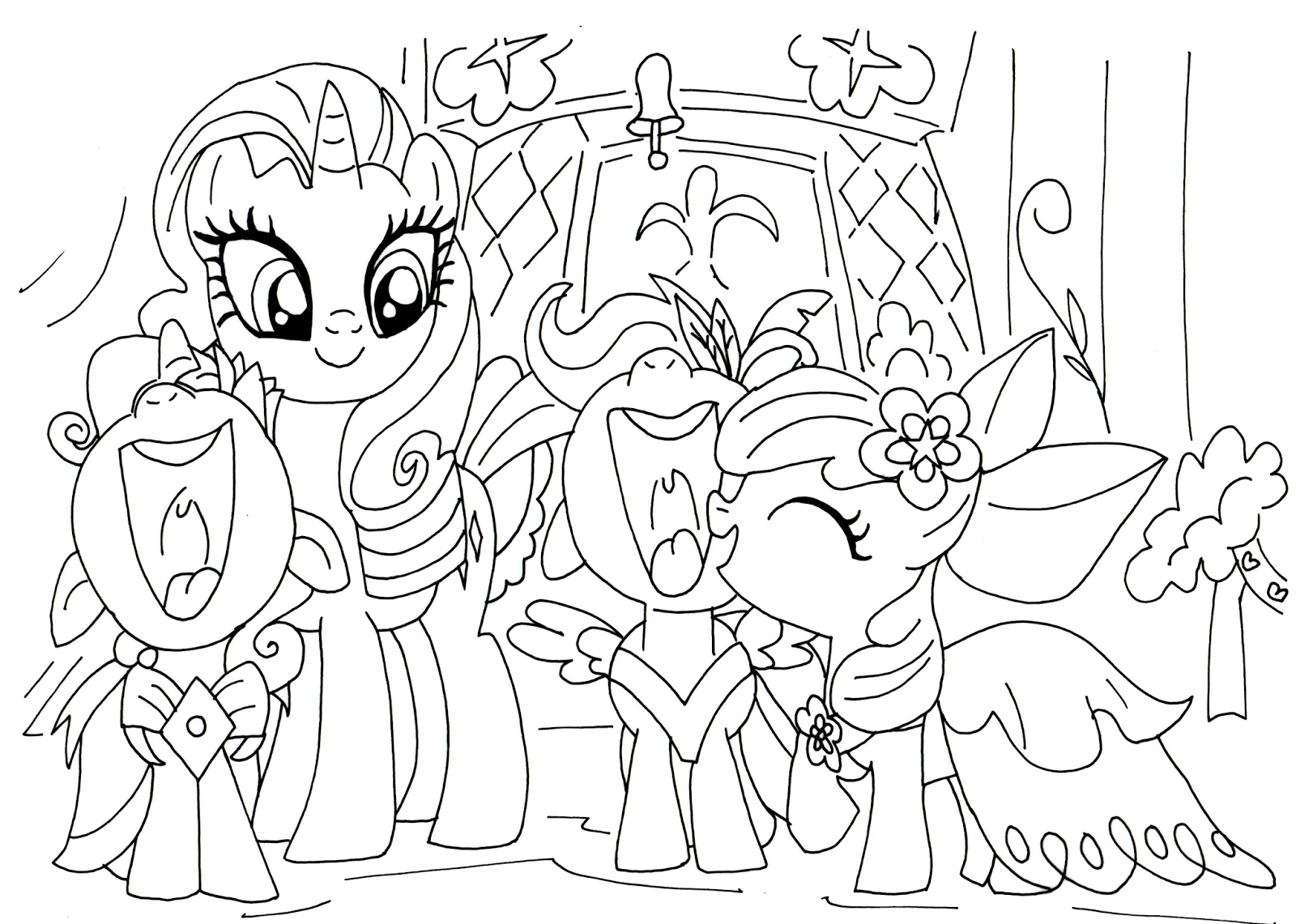 Mlp Mane 6 Coloring Pages