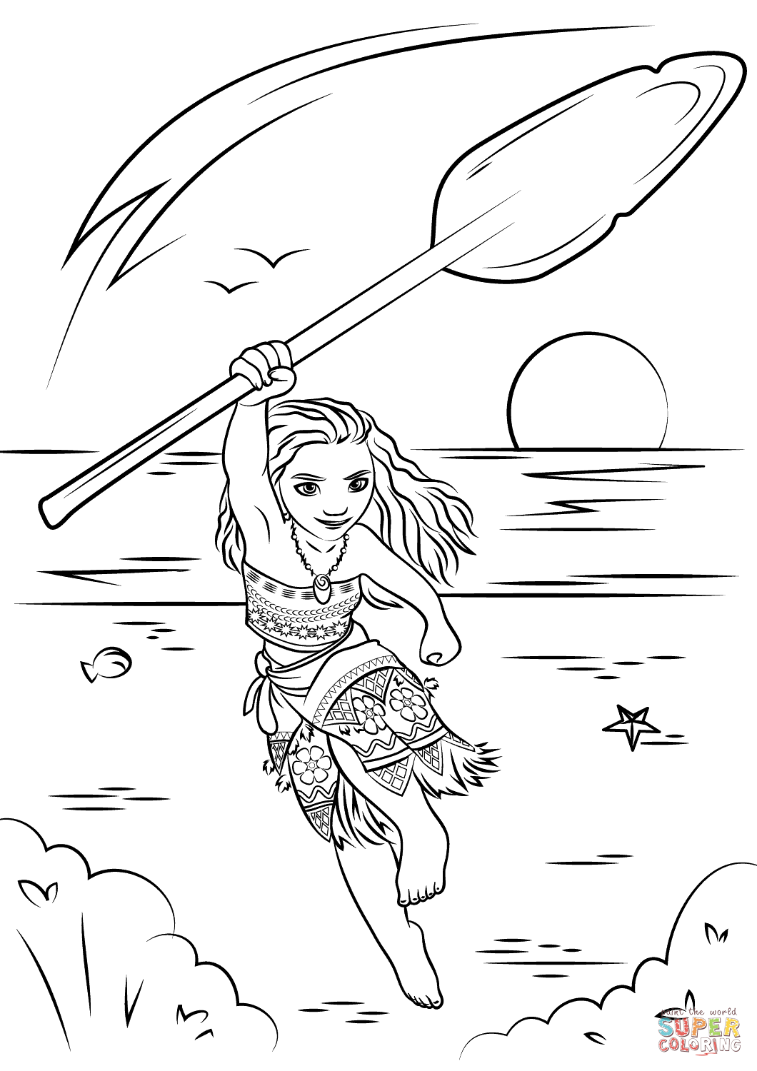 Moana Coloring Pages For Kids