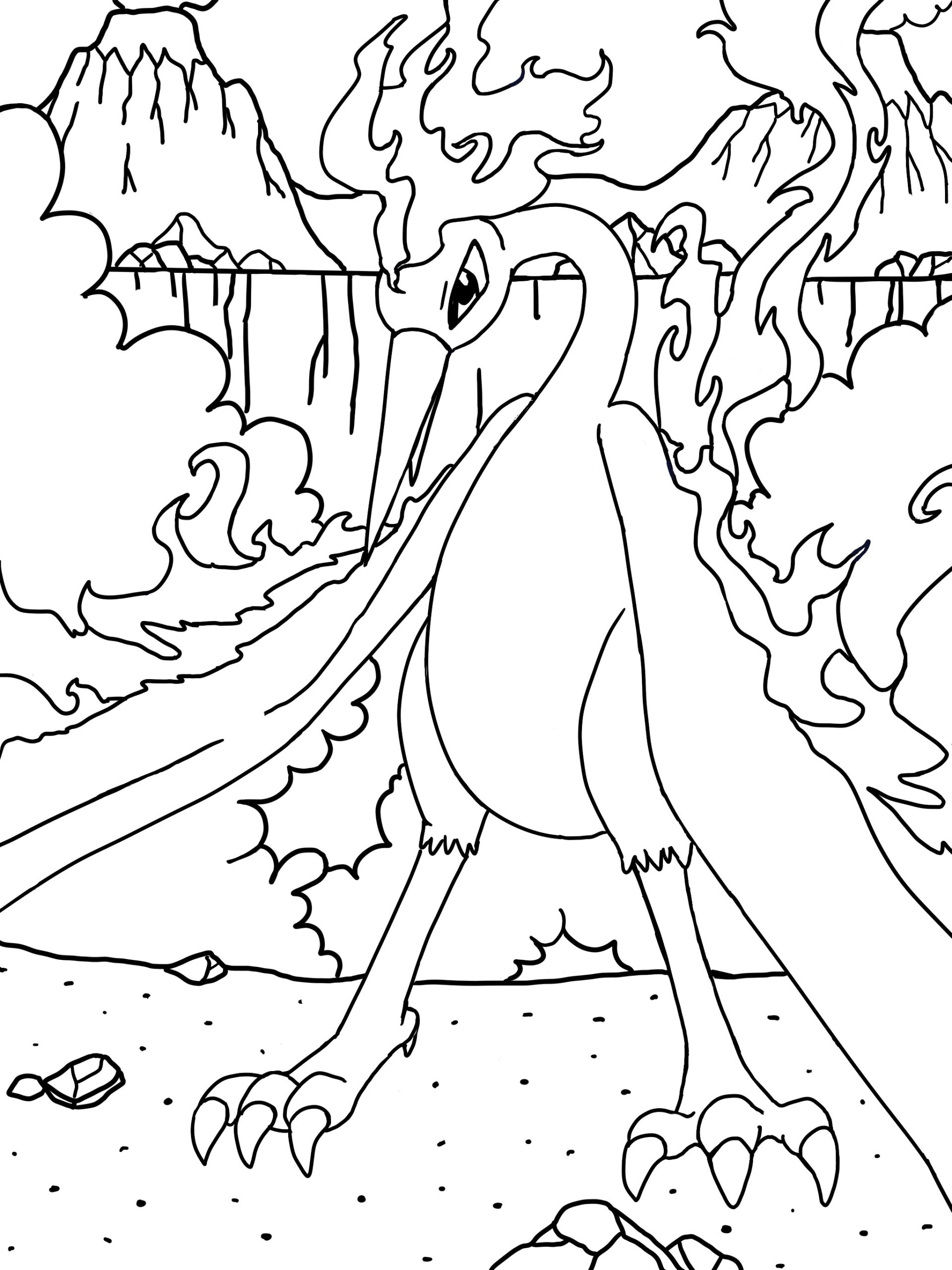 Moltres Coloring Page At GetColorings Free Printable Colorings Pages To Print And Color