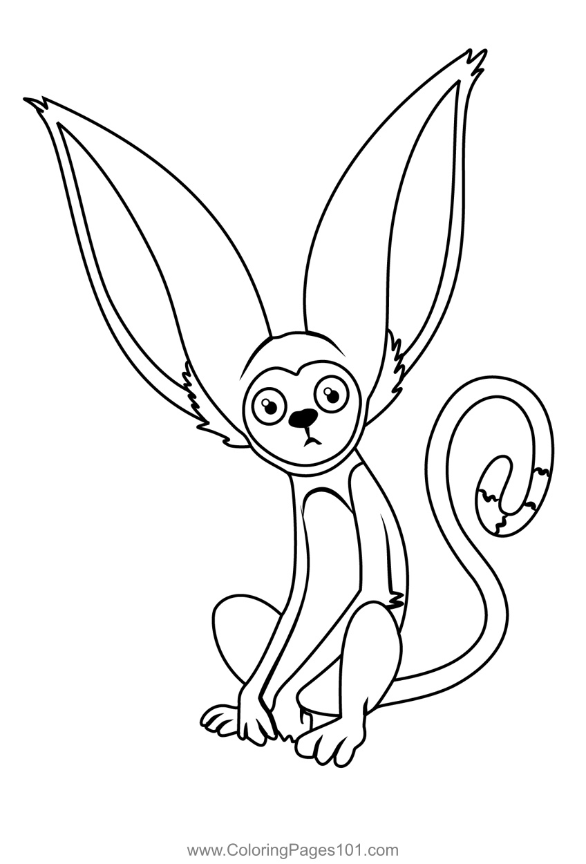 Momo From Avatar The Last Airbender Coloring Page For Kids Free Avatar The Last Airbender