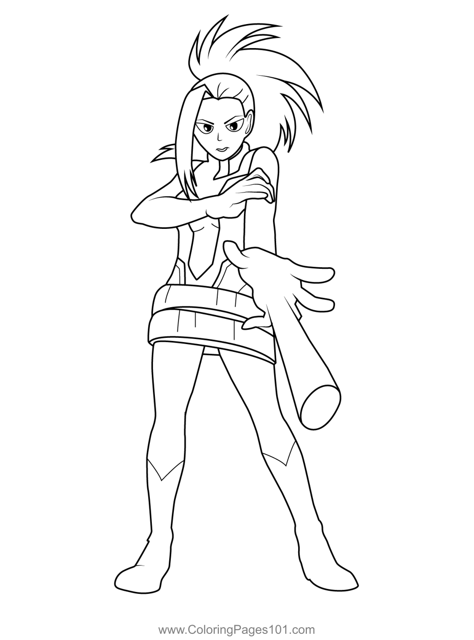 Momo Yaoyorozu Coloring Pages