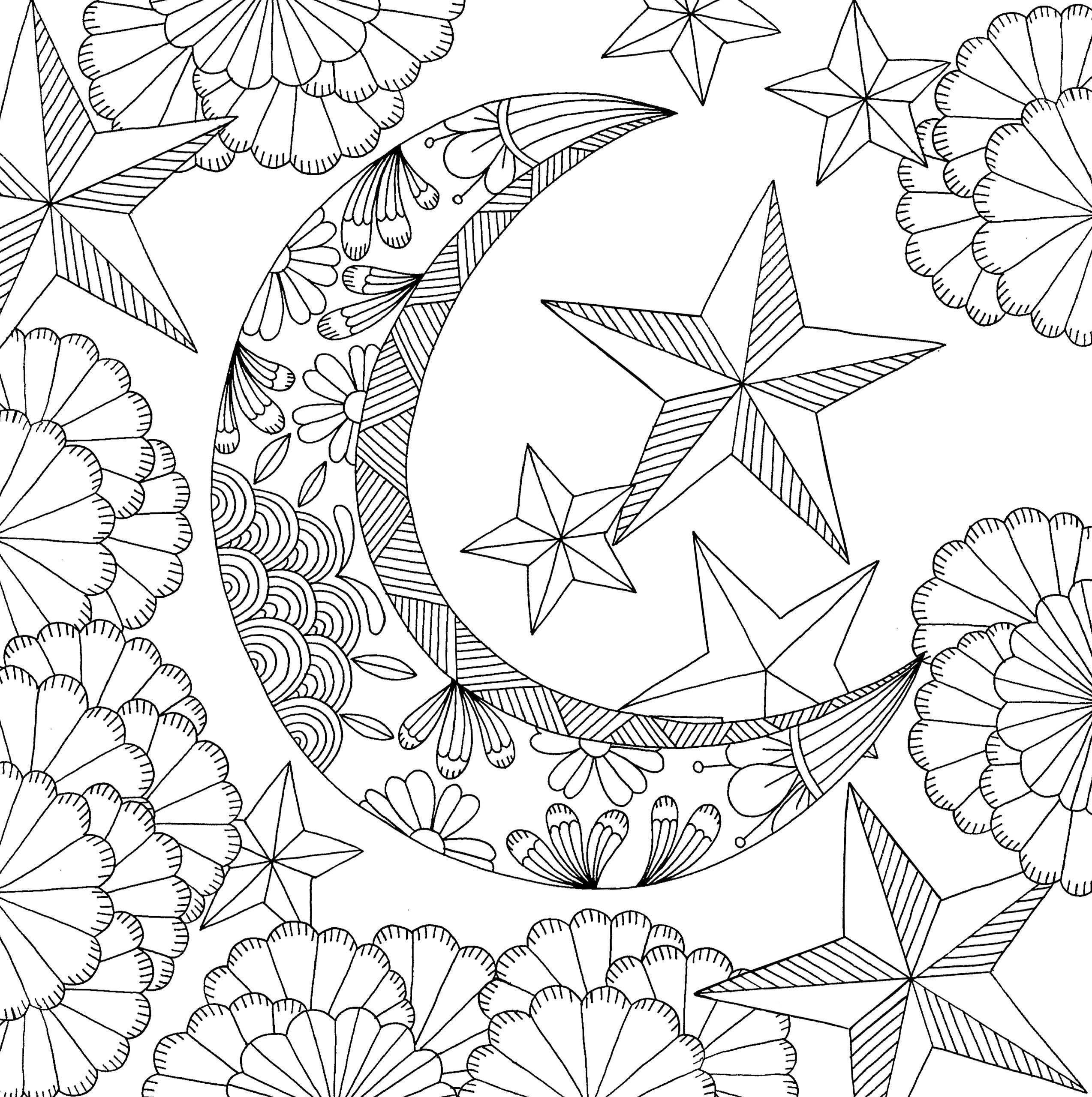 Moon Adult Coloring Pages Coloring Pages
