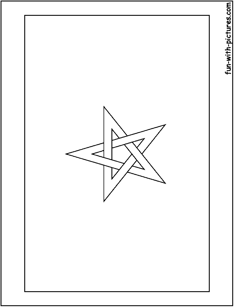 Morocco Flag Coloring Page