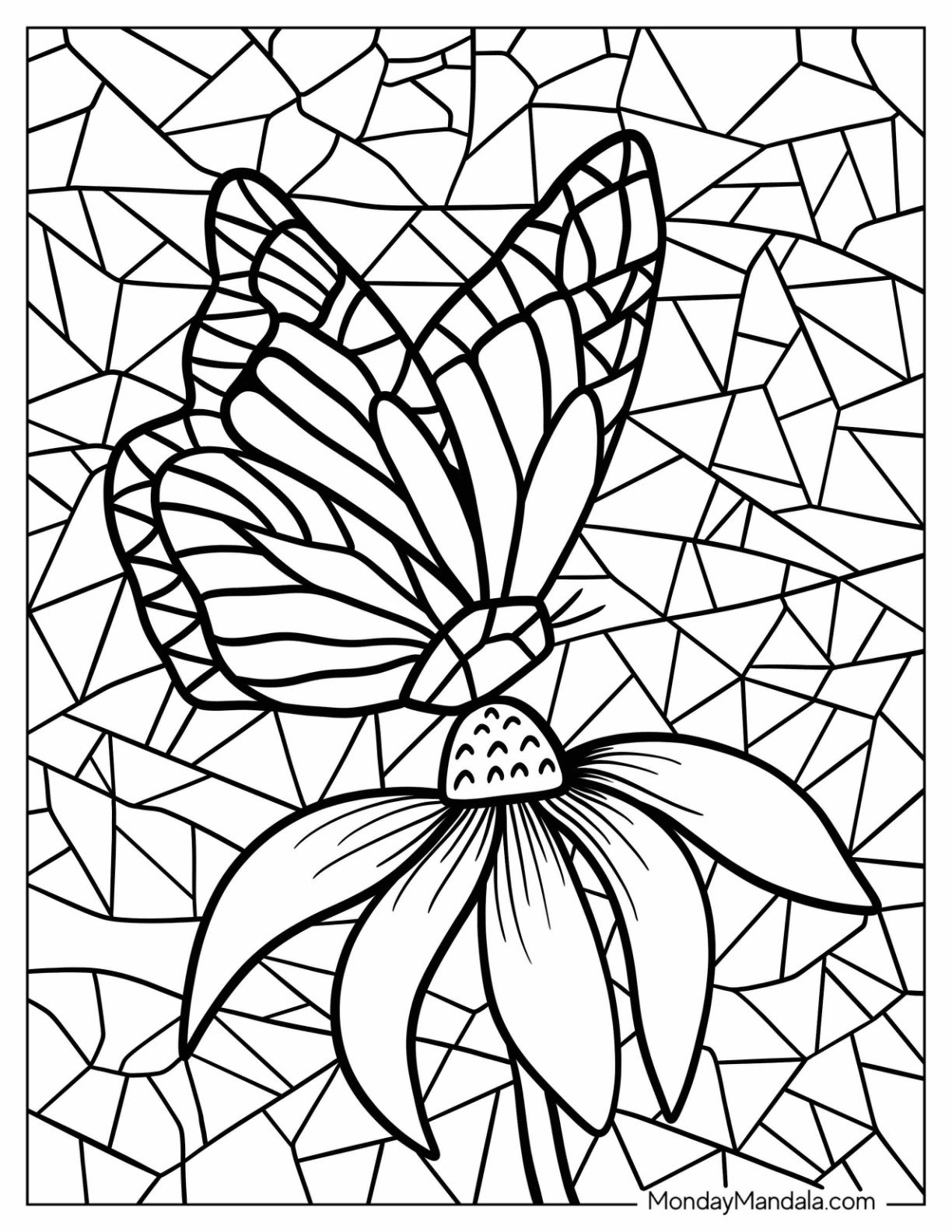 Mosaic Animal Coloring Pages
