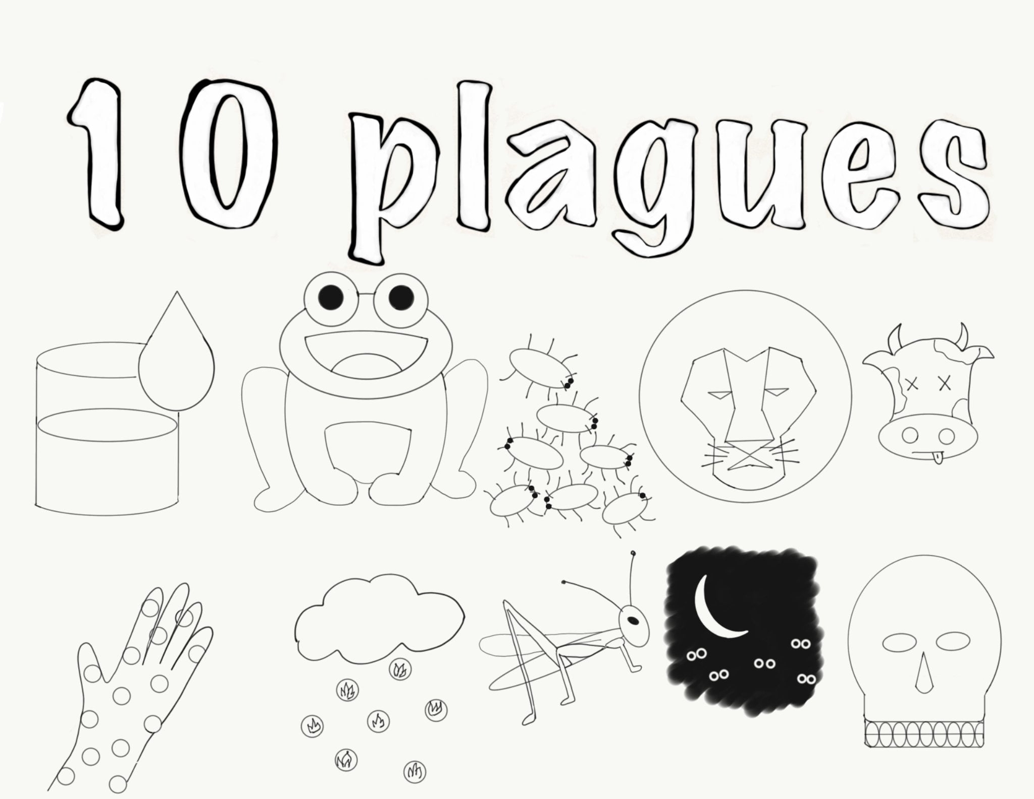 Moses And The Plagues Coloring Page