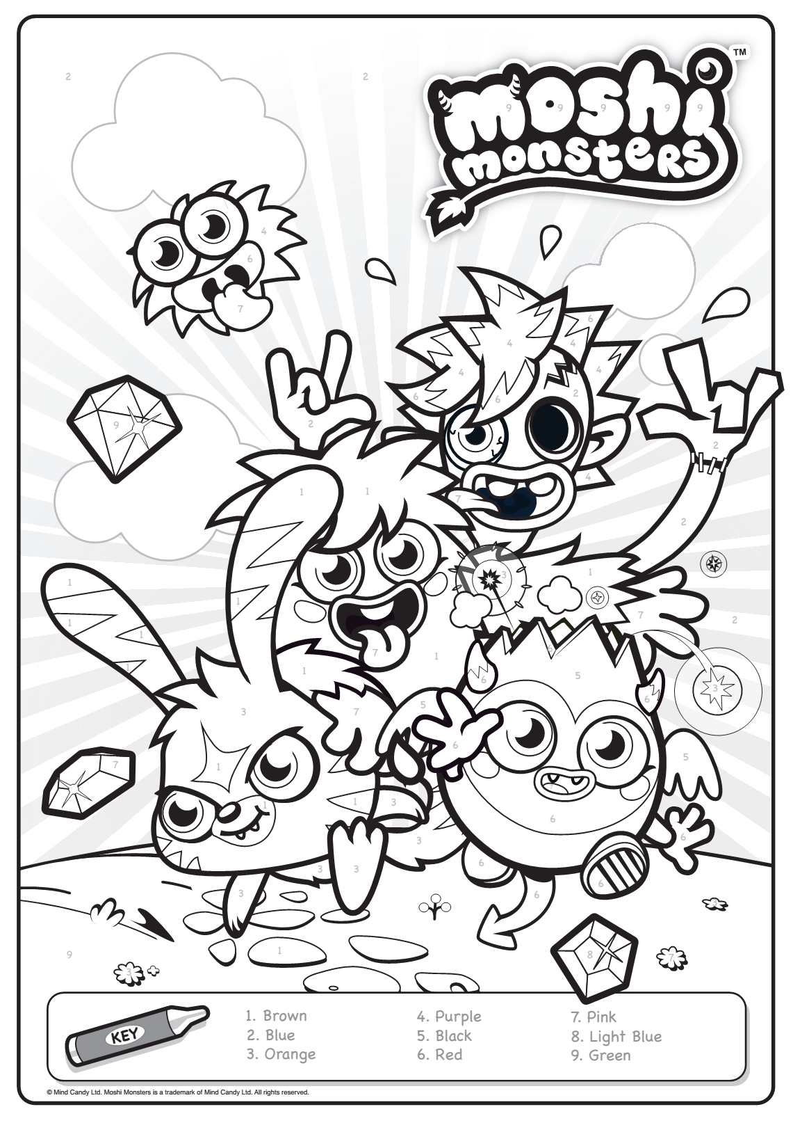 Moshi Monster Coloring Pages