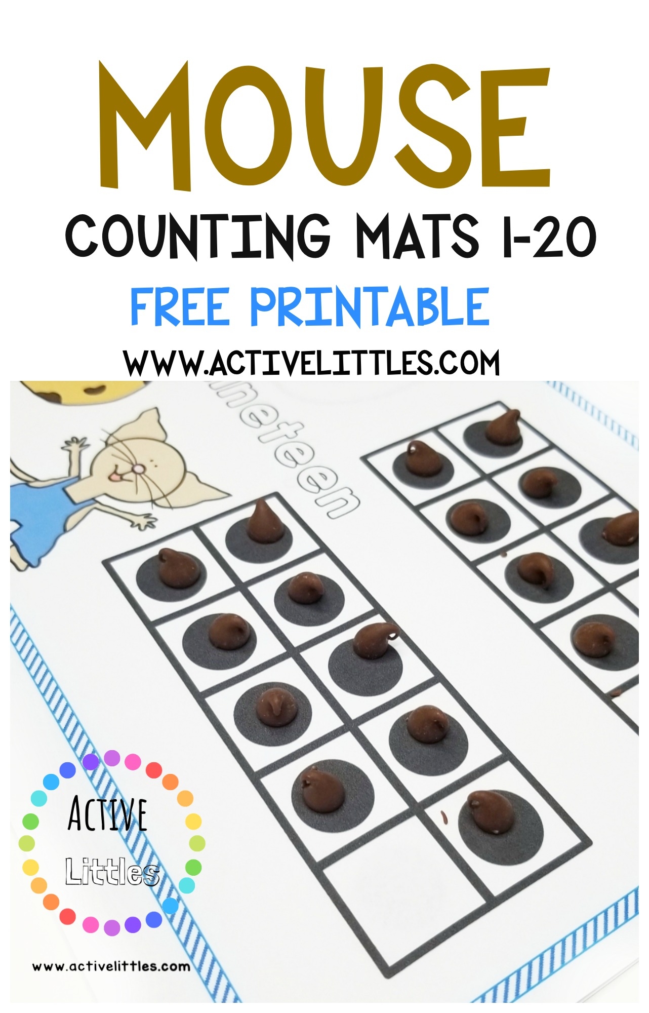 Mouse Counting Coloring Pages