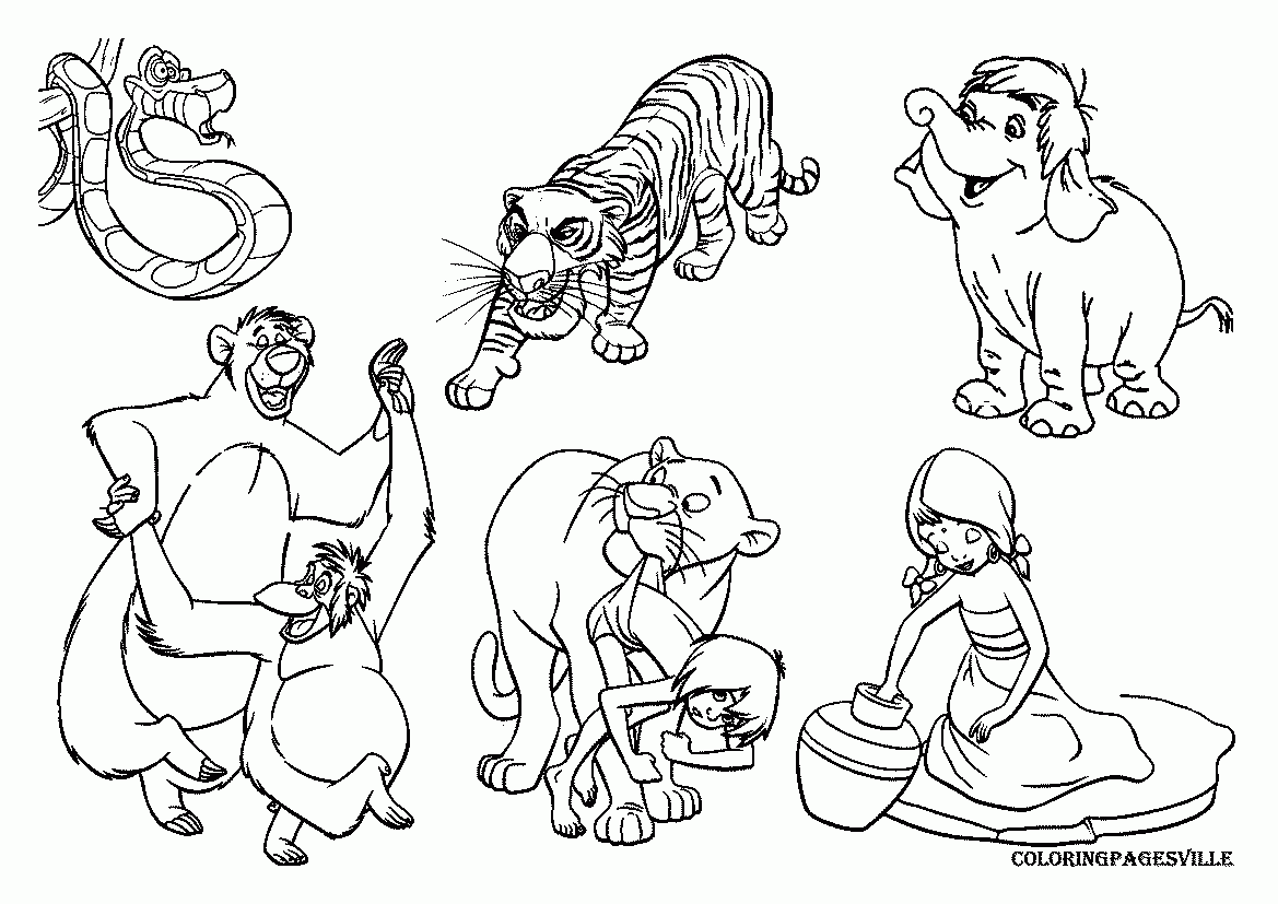 Mowgli Coloring Pages Coloring Home