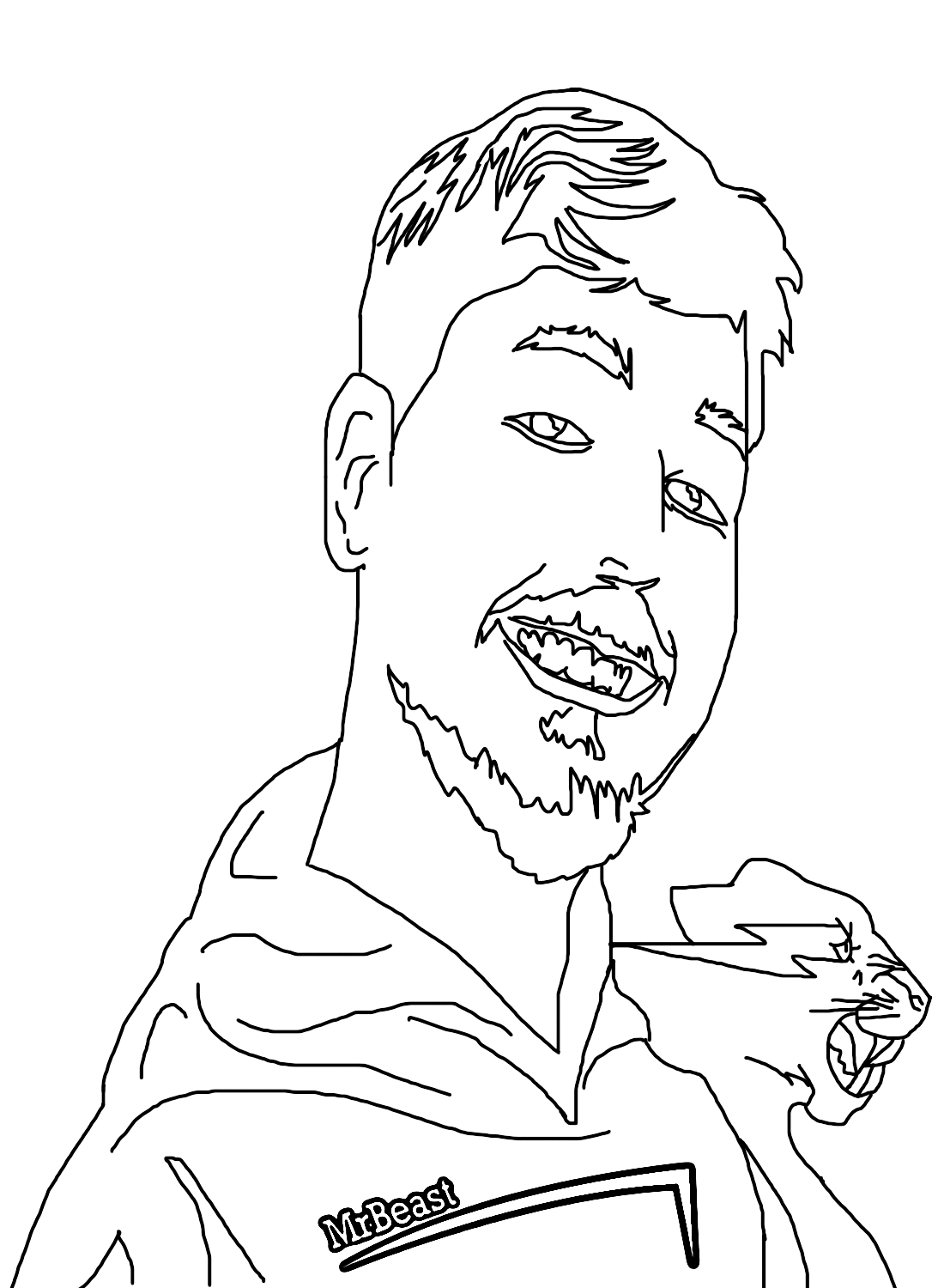 Mr Beast Coloring Page PDF Free Printable Coloring Pages