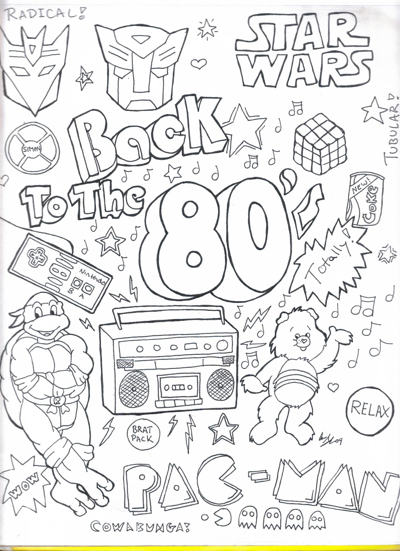 Mtv 80s Theme Pages Coloring Pages