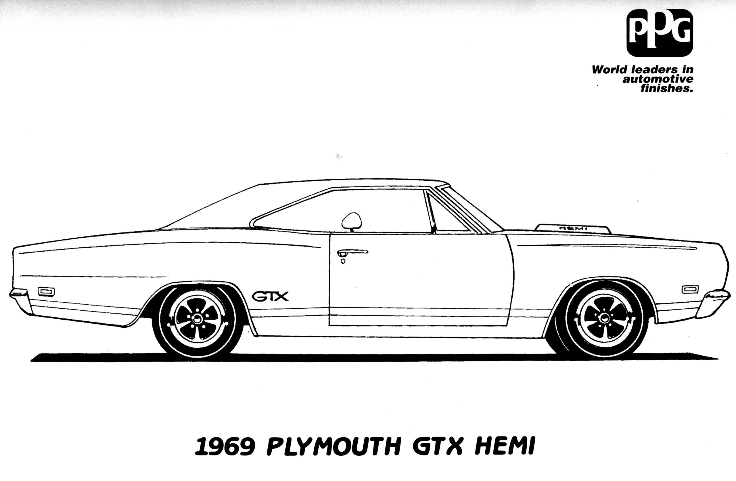Muscle Car Coloring Pages Free