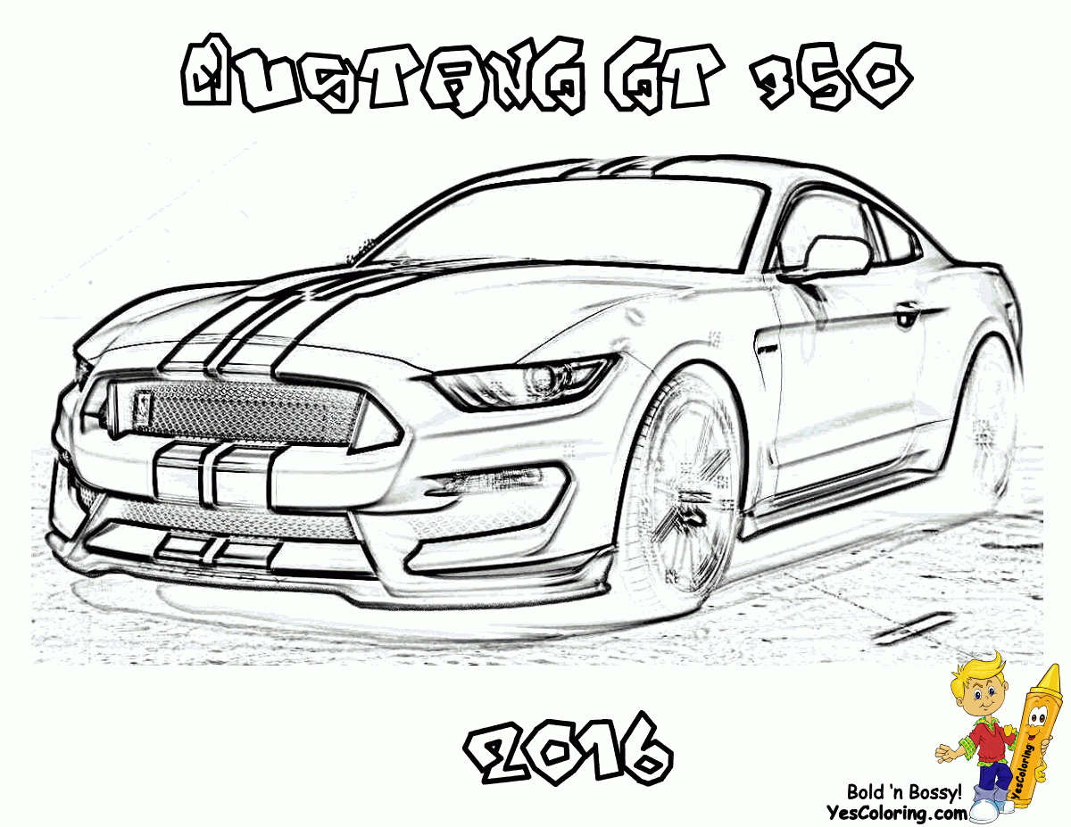 Mustang Car Coloring Pages Free Coloring Home