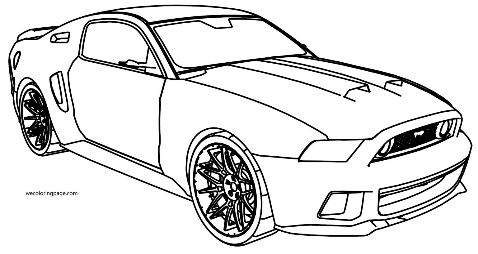 Mustang Car Coloring Pages Printable Sketch Coloring Page