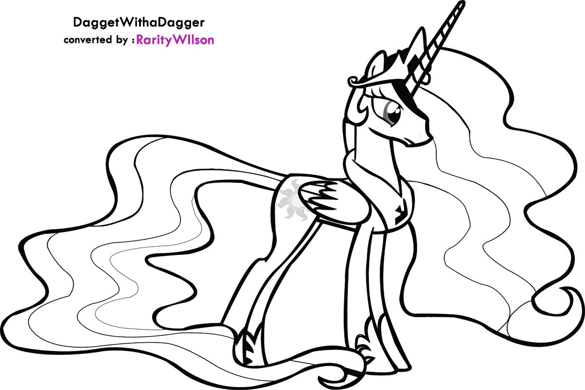 Princess Celestia Coloring Pages