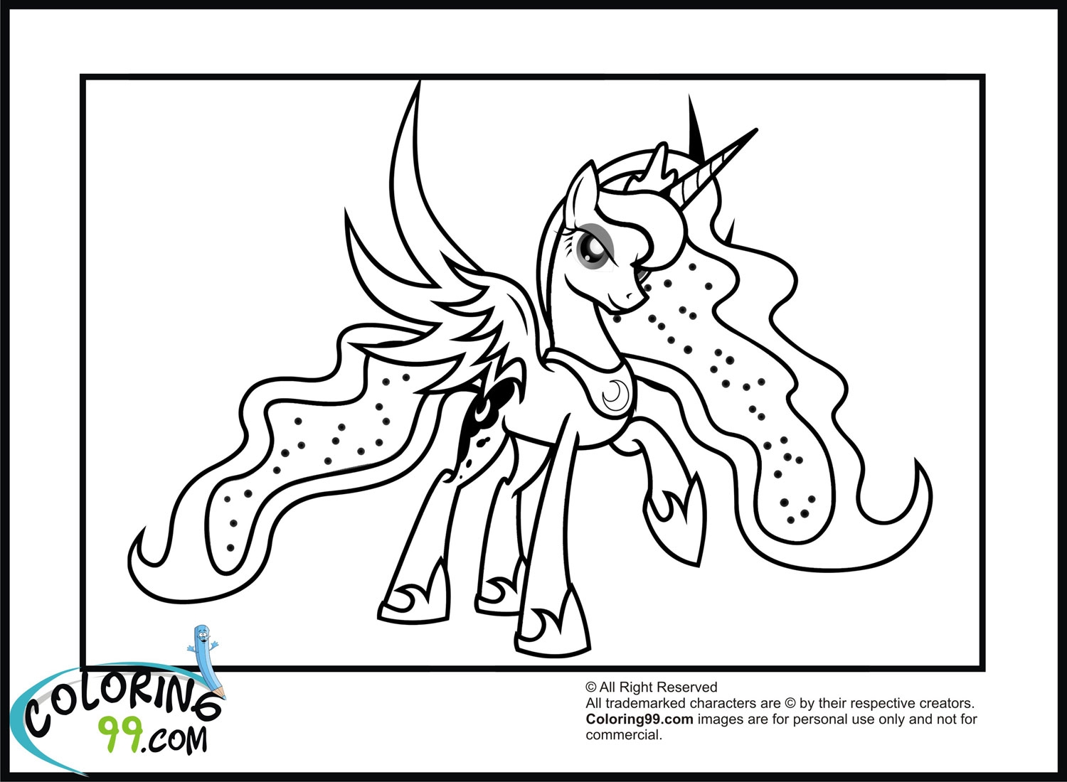 My Little Pony Princess Luna Coloring Pages Minister Coloring