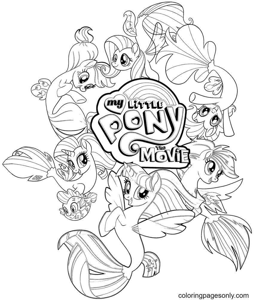 My Little Pony The Movie Coloring Page Free Printable Coloring Pages