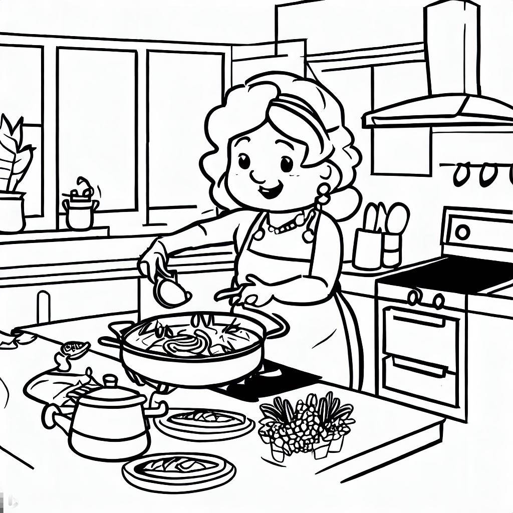 Cooking Coloring Pages
