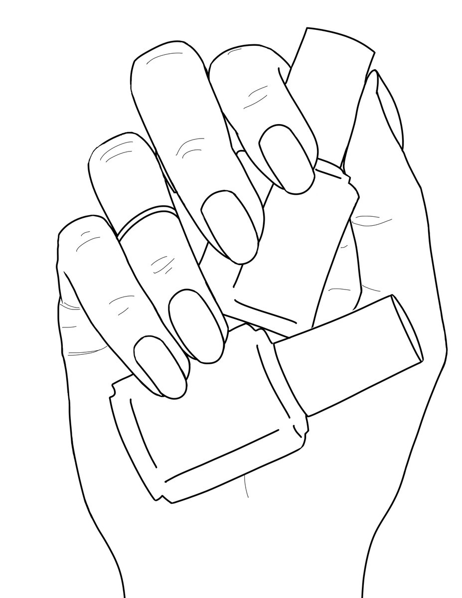 Nail Manicure Coloring Pages