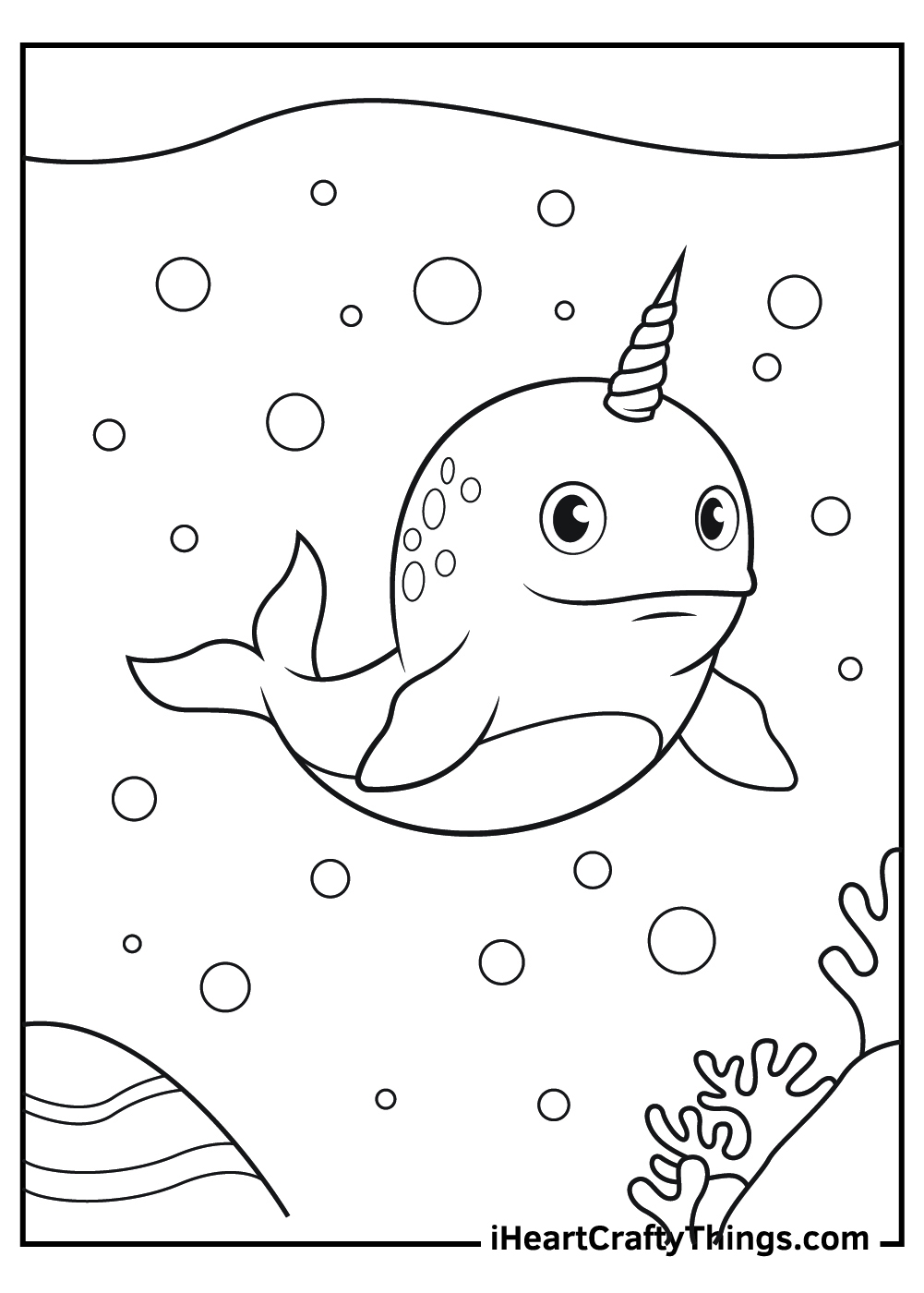 Narwhals Coloring Printable Coloring Pages