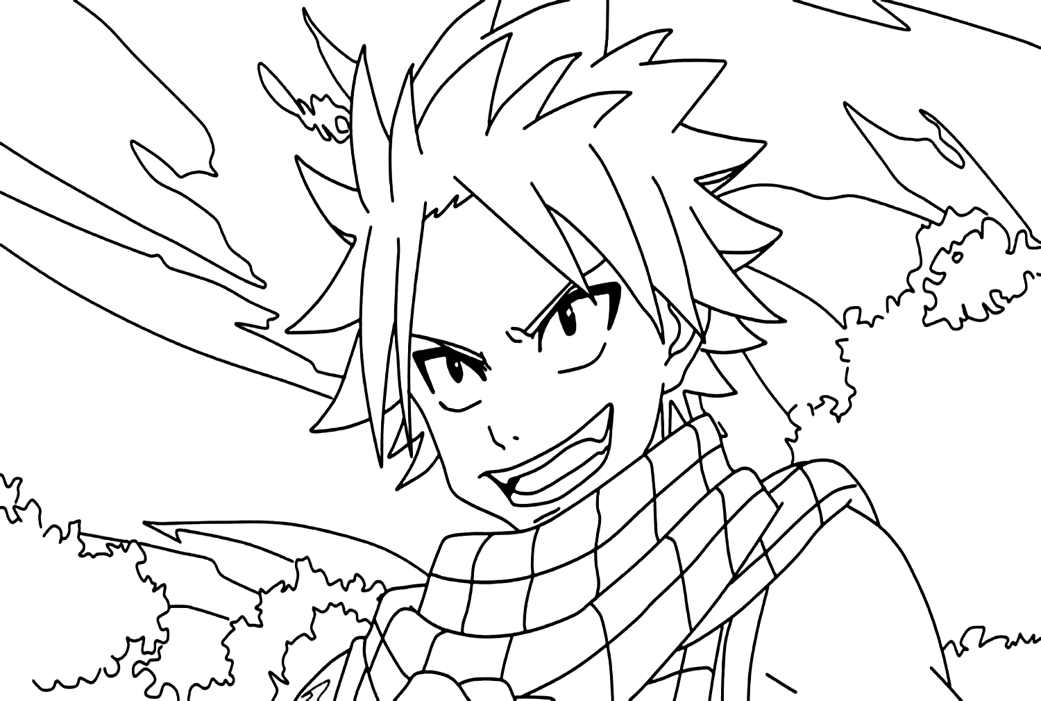 Natsu Dragneel Fairy Tail Natsu Coloring Page Free Printable Coloring Pages