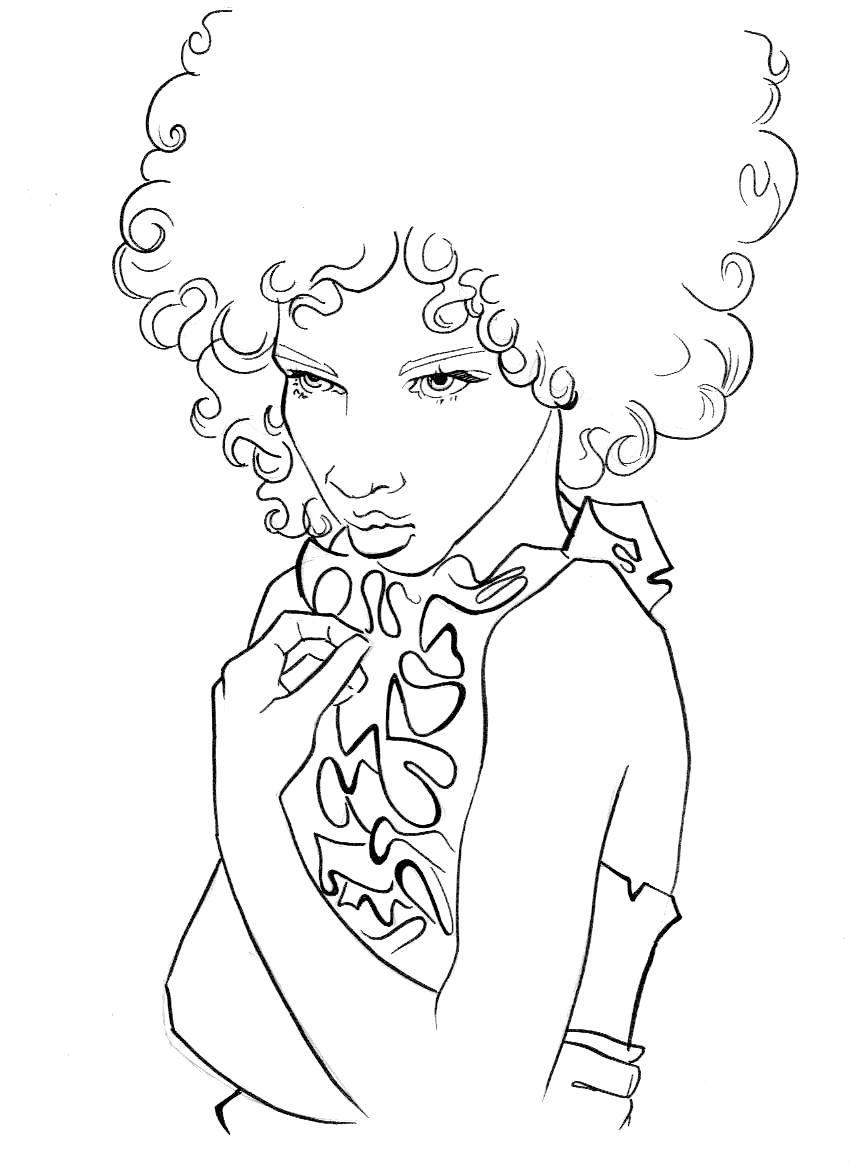 Natural Hair Coloring Pages