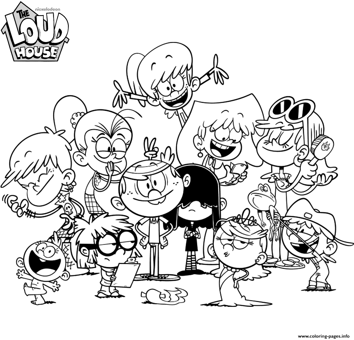 Nickelodeon The Loud House Coloring Page Printable