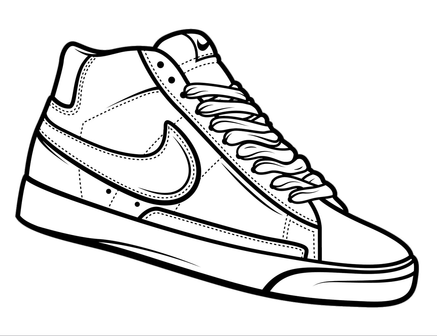 Nike Air Force 1 Coloring Pages Coloring Home