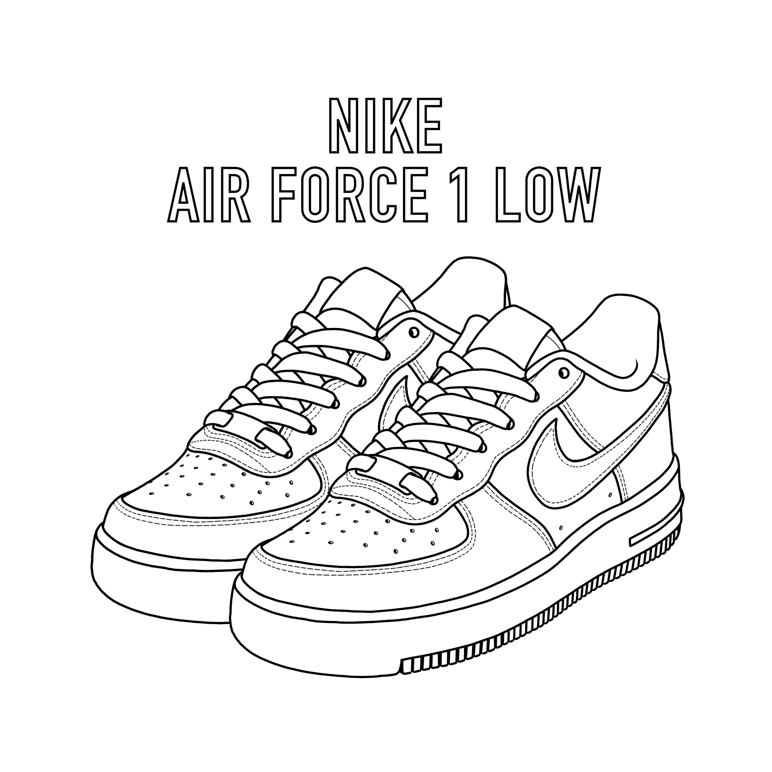 Nike Shoe Coloring Page