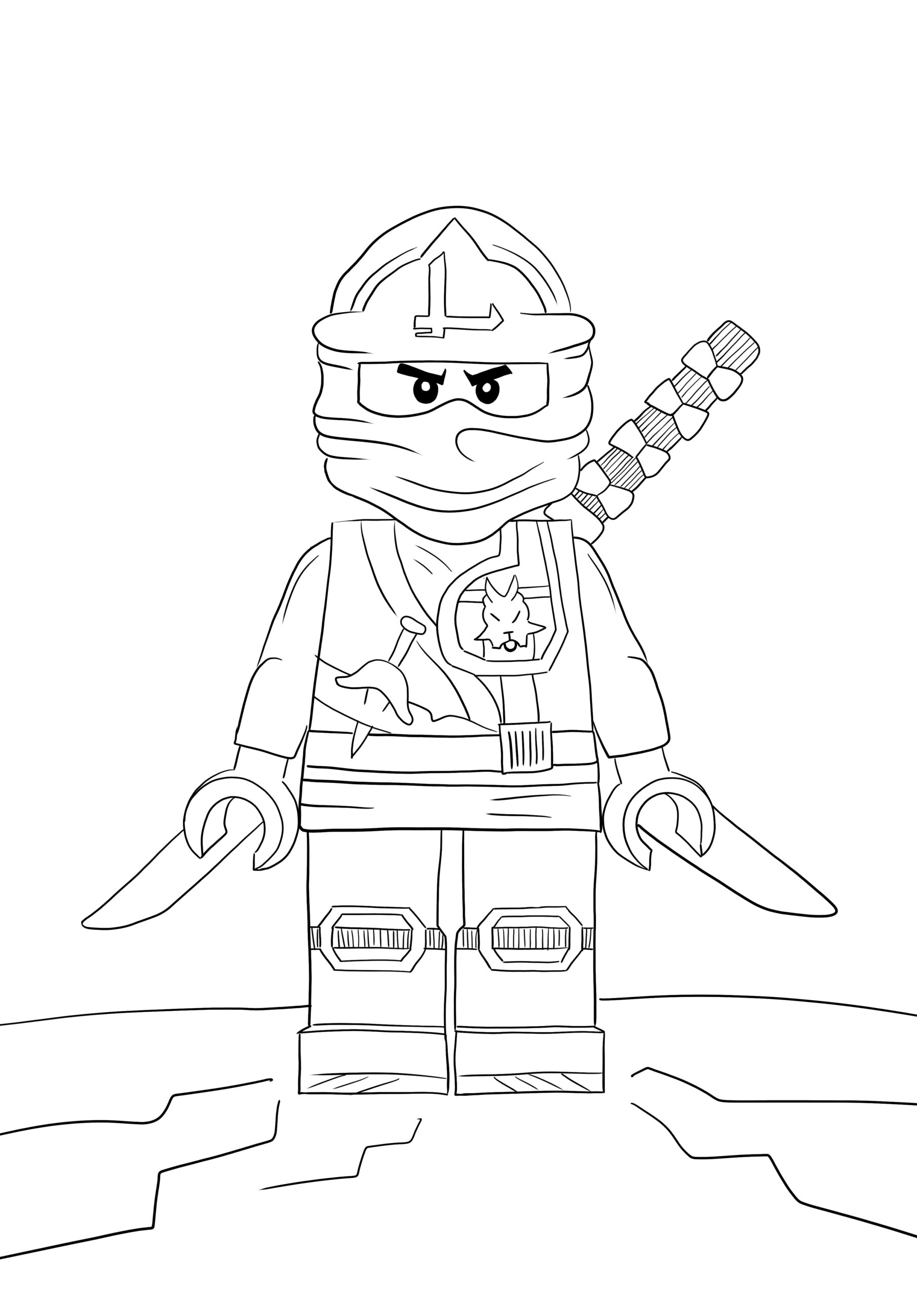 Ninjago Gr Ner Ninja Zum Kostenlosen Herunterladen Und Ausmalen