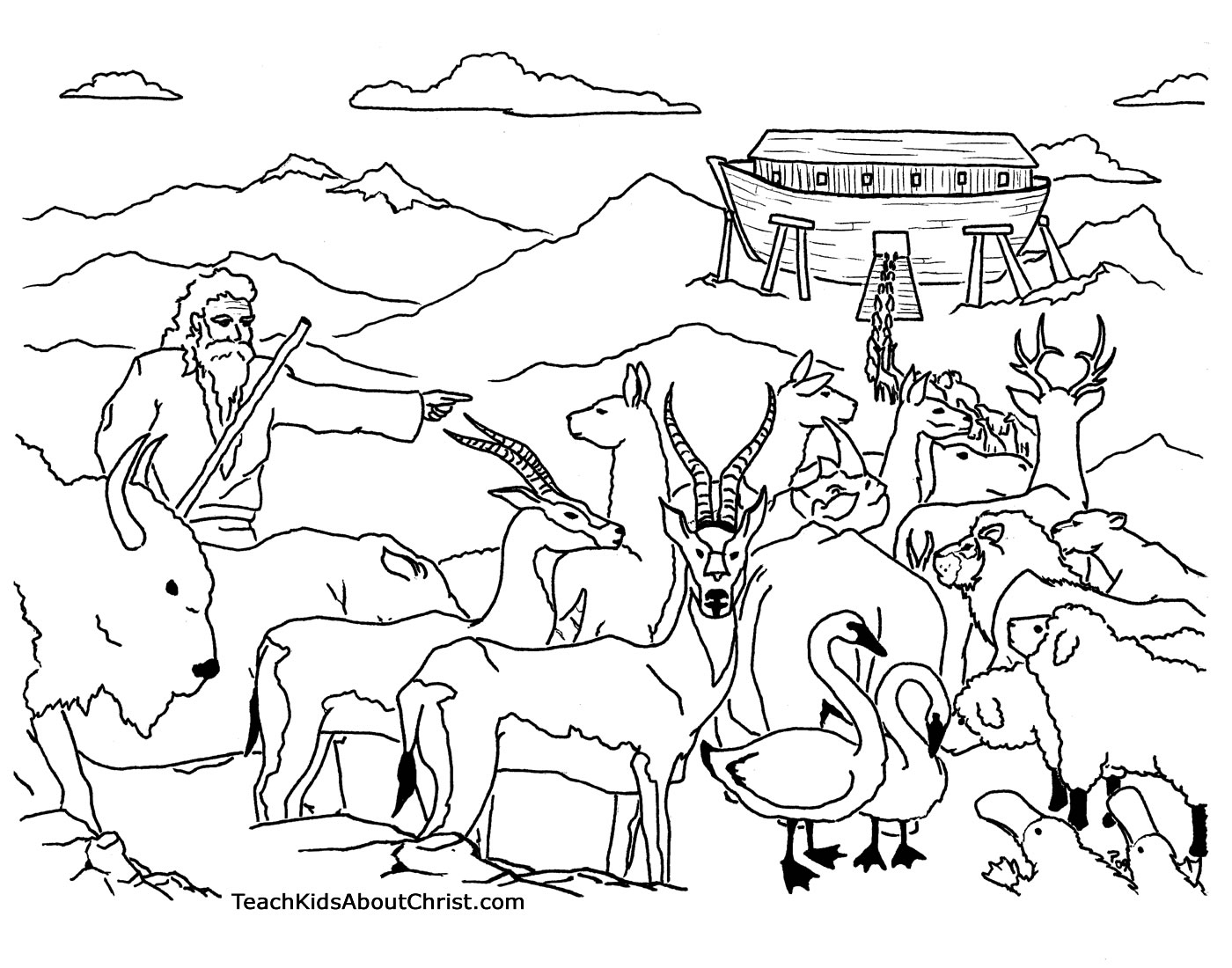 Free Noah Ark Coloring Pages