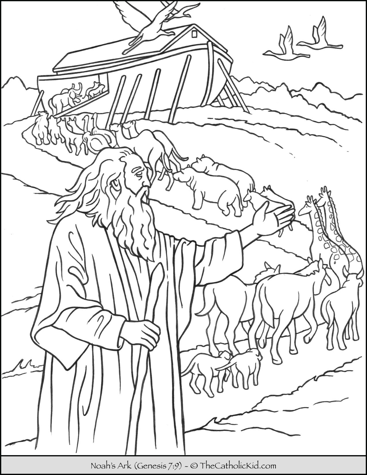 Noah Coloring Page Coloring Pages