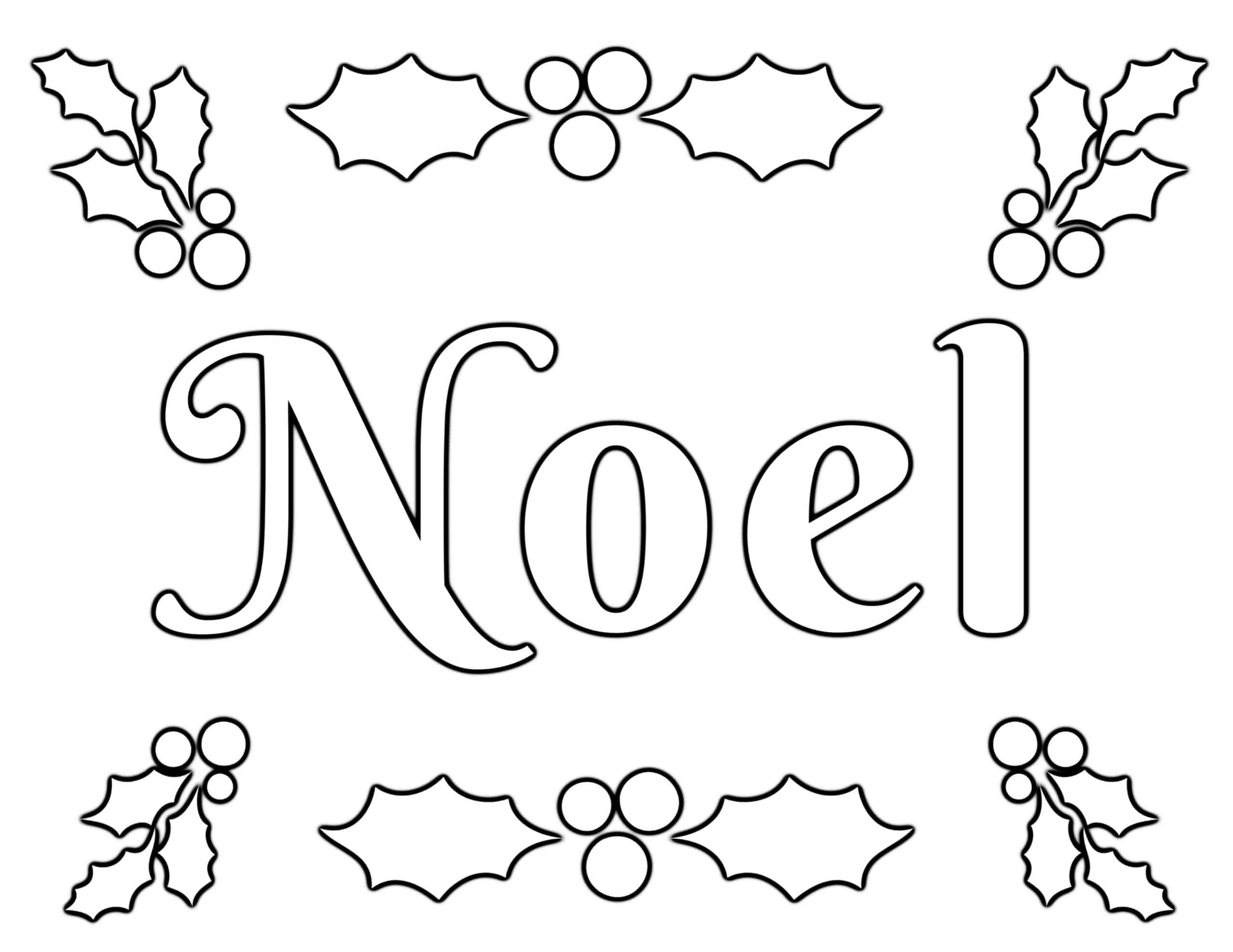 Joyeux Noel Coloring Page