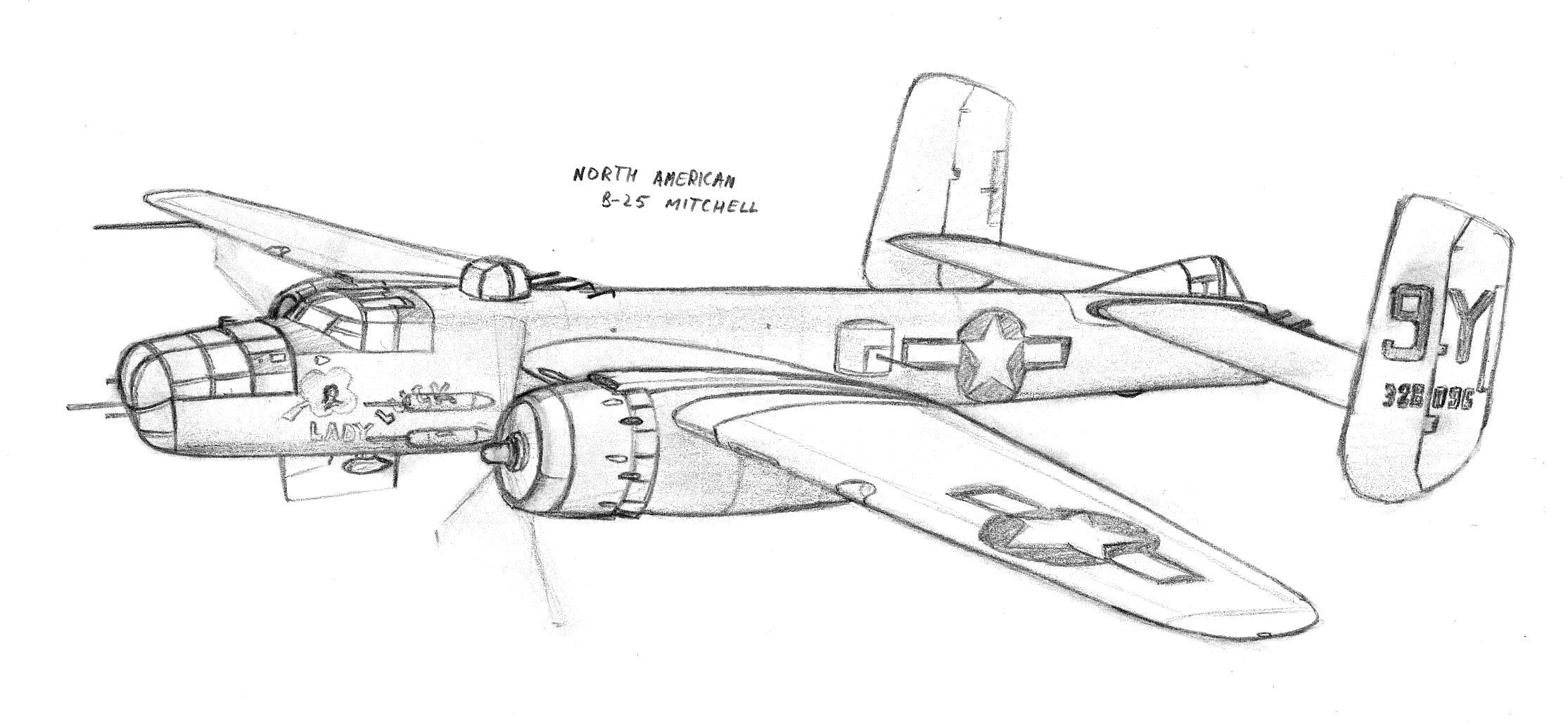 B24 Bomber Coloring Pages