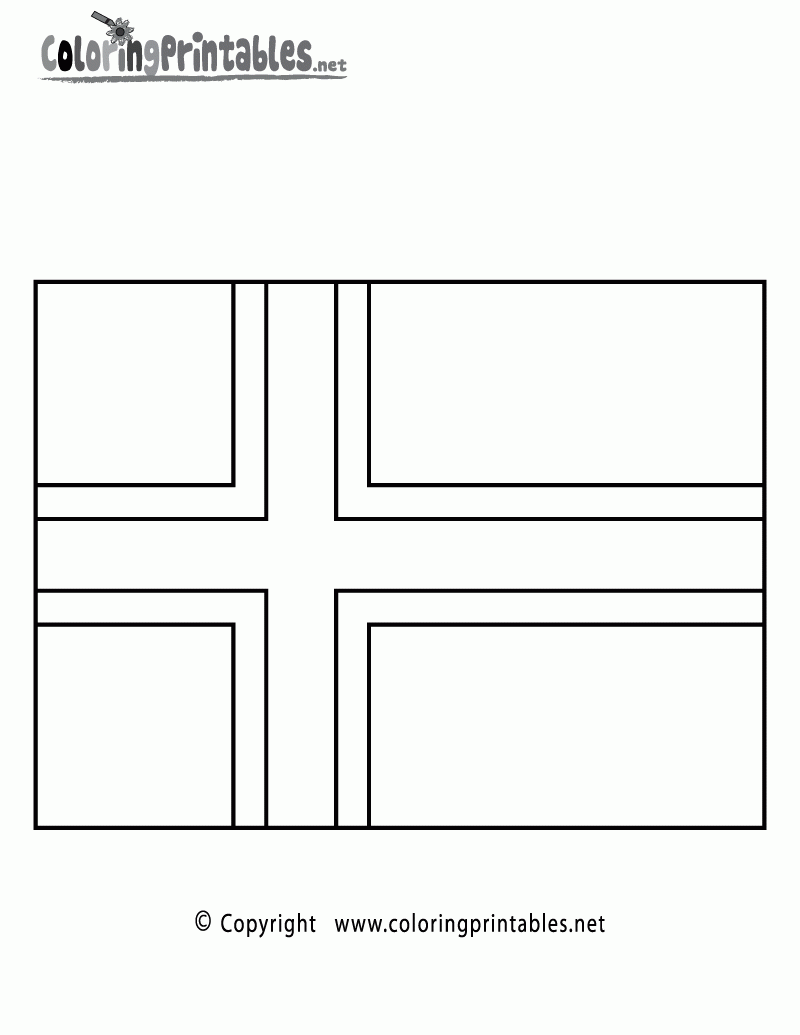 Norway Flag Coloring Page A Free Travel Coloring Printable