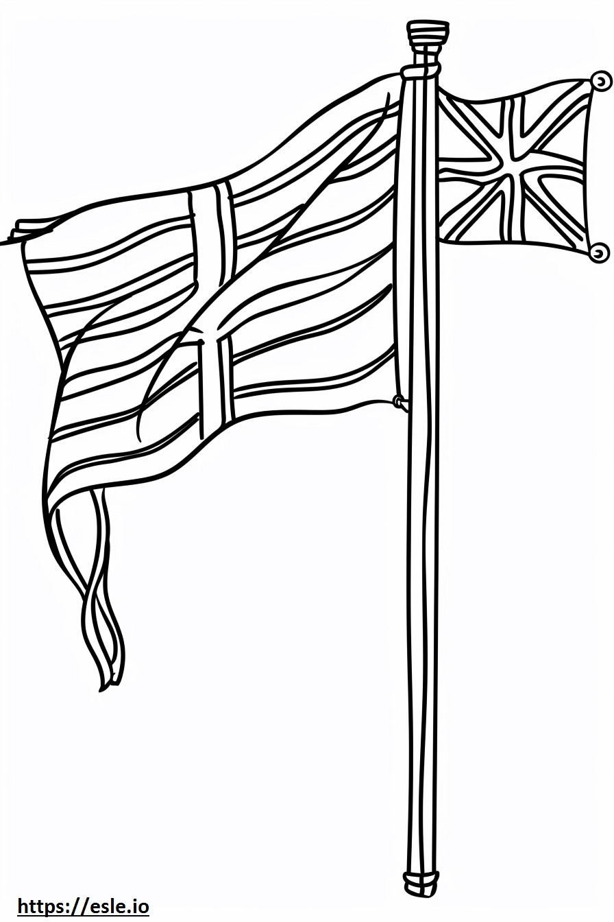 Norwegian Flag Coloring Page