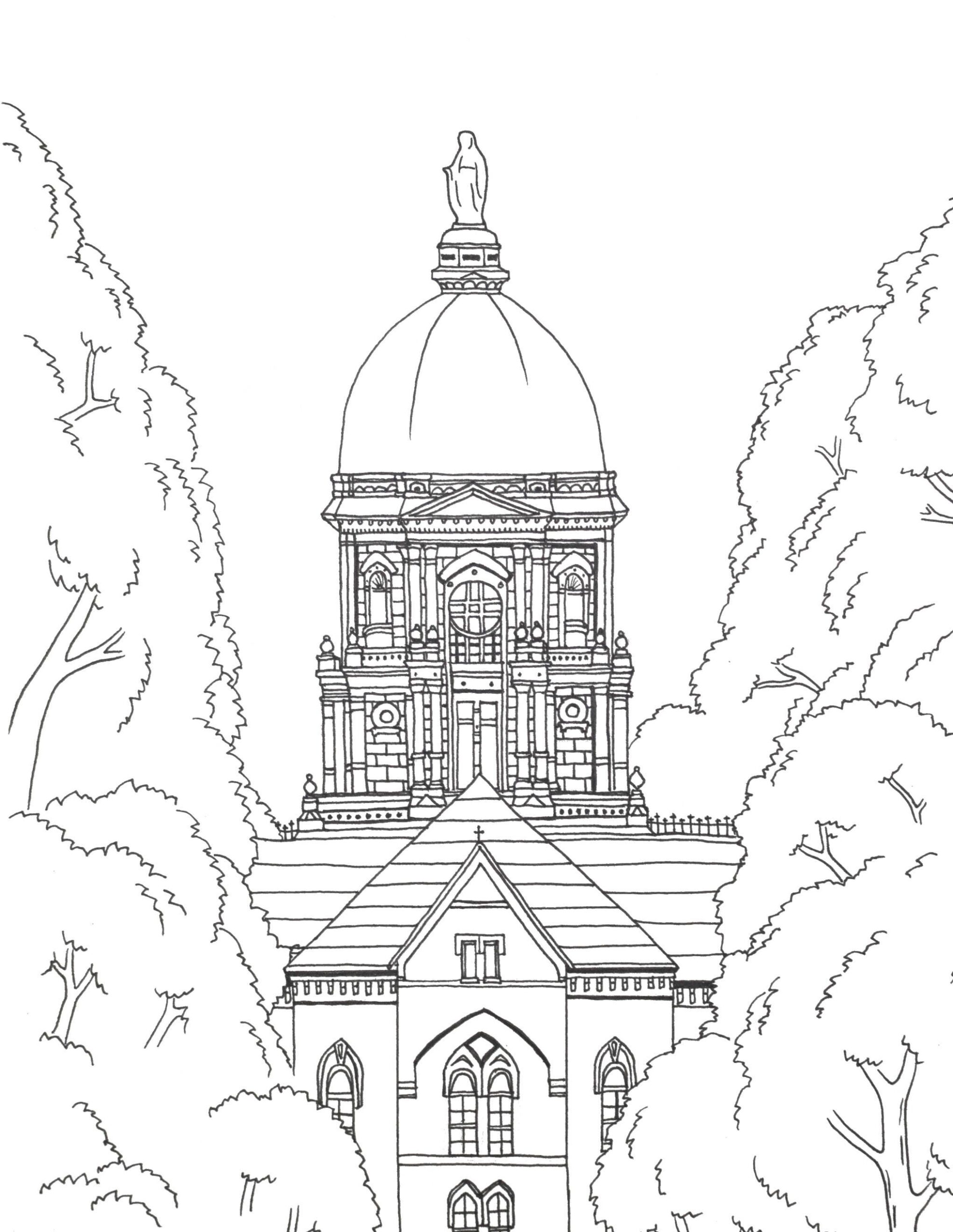 Notre Dame Coloring Pages