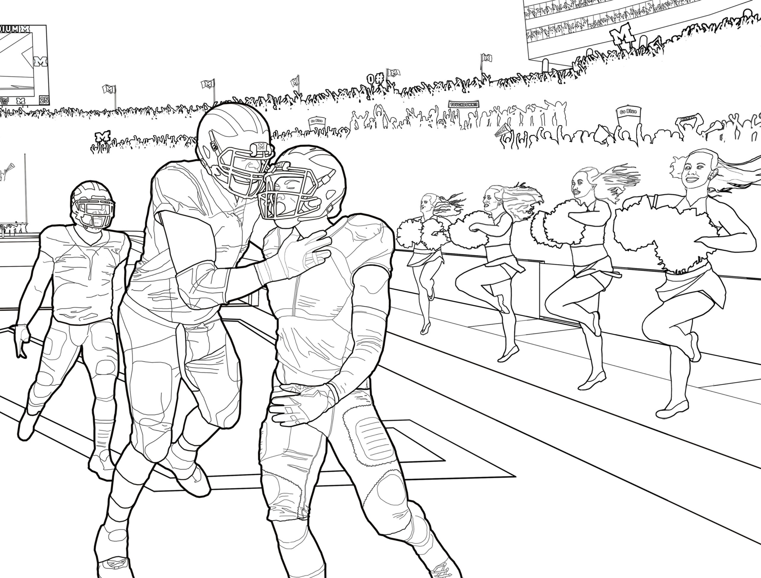 Notre Dame Flag Coloring Page