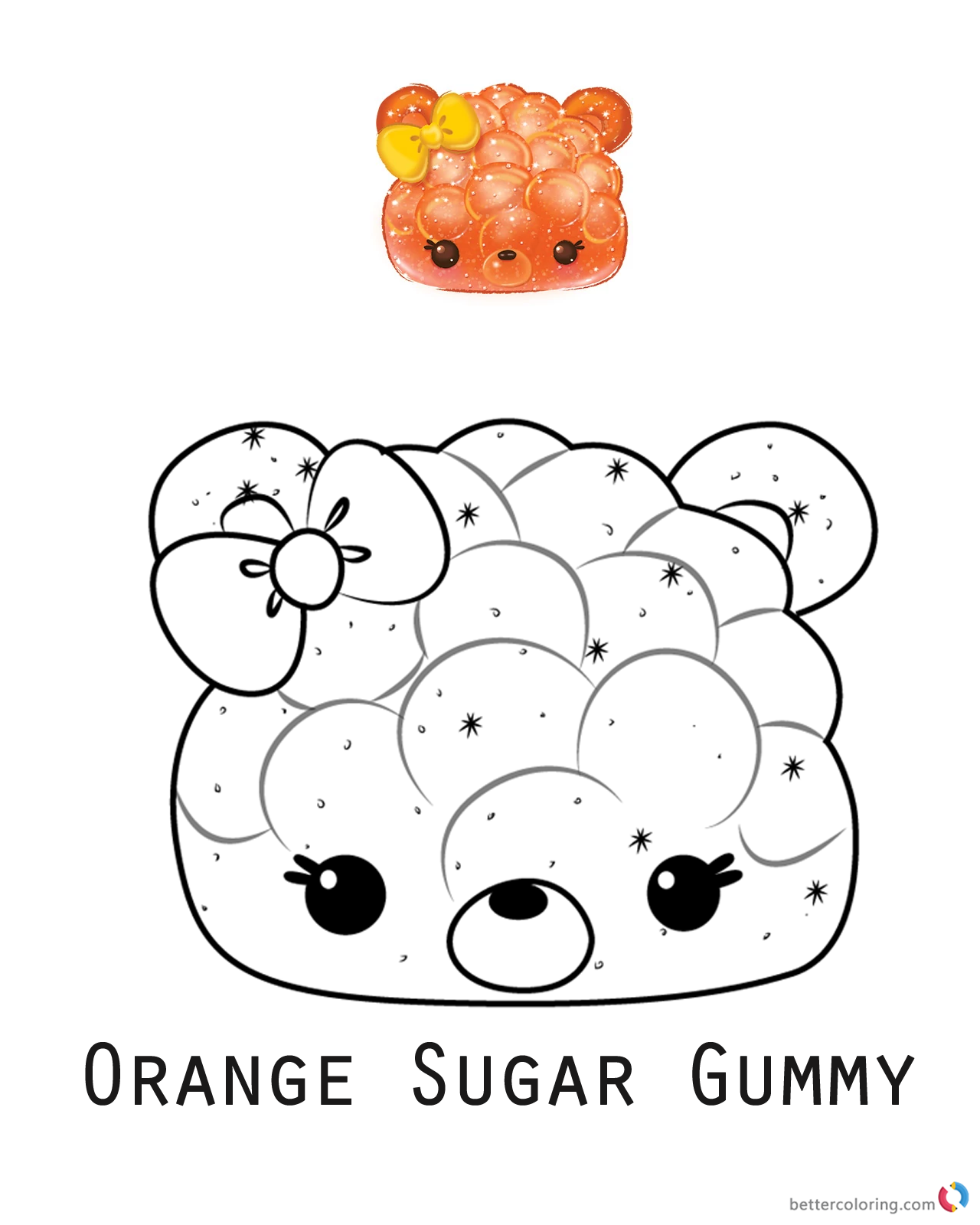 Num Noms Coloring Pages Orange Sugar Gummy Free Printable Coloring Pages