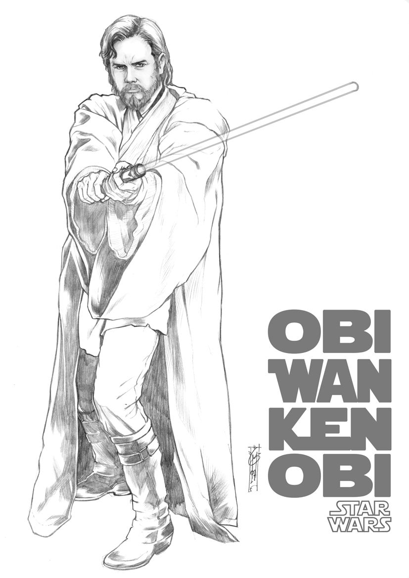 Obi Wan Kenobi Coloring Page