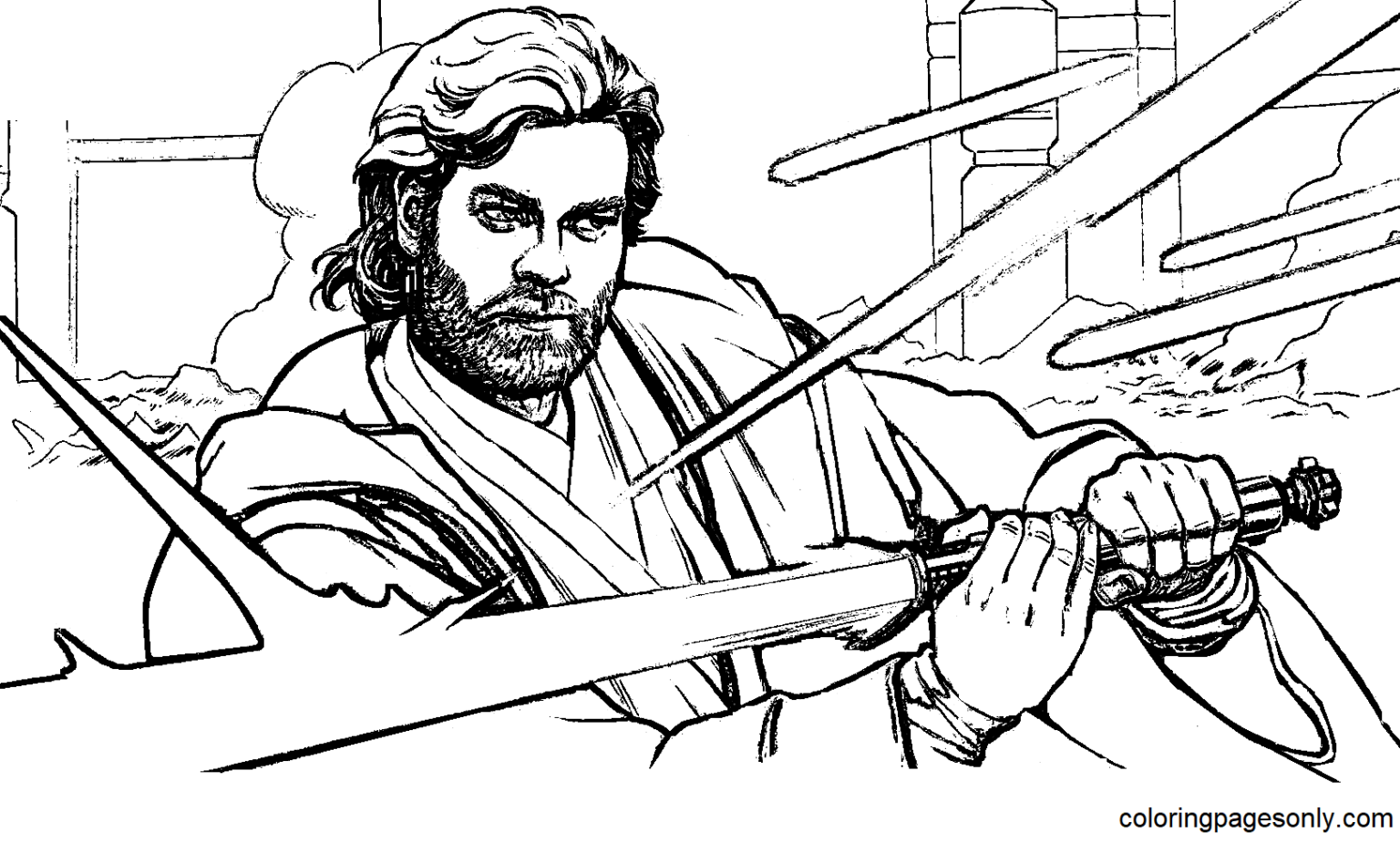 Obi Wan Kenobi Coloring Pages Printable For Free Download