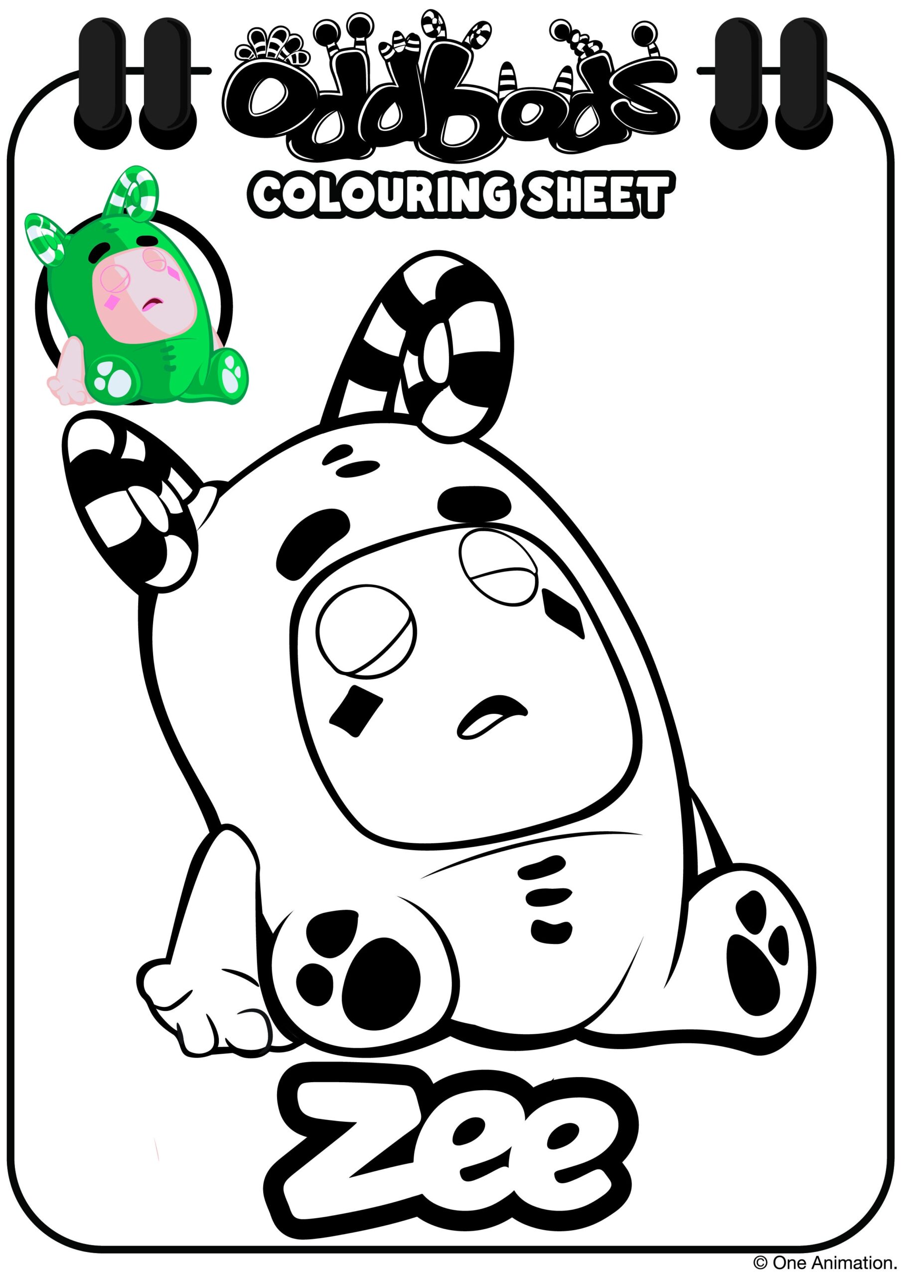 Oddbods Coloring Pages Jeff Thekidsworksheet