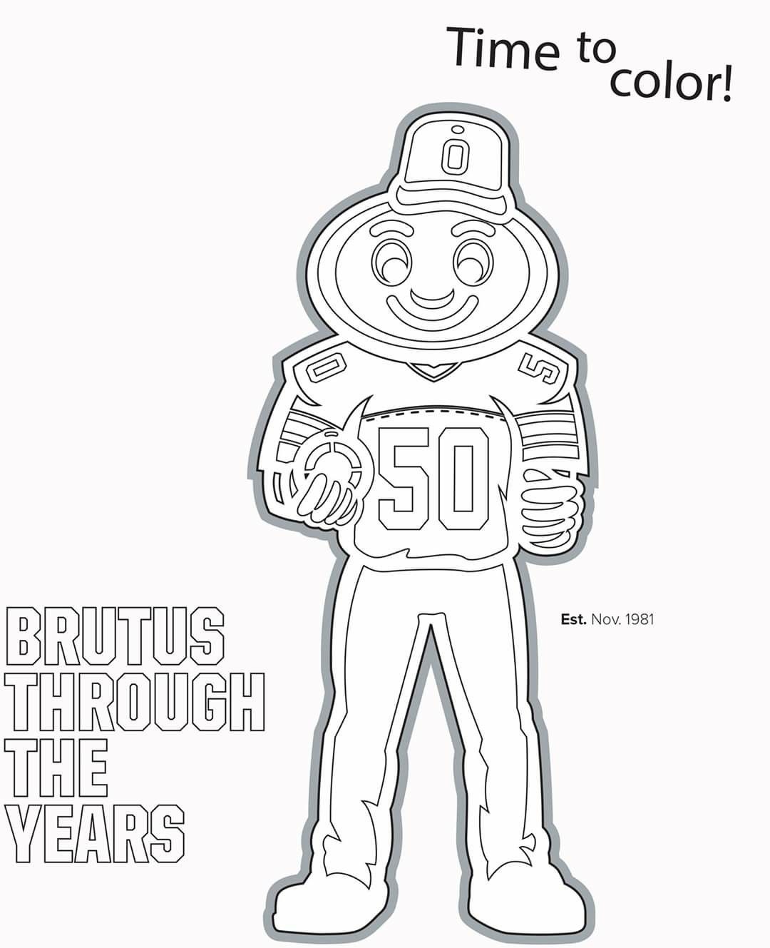 Ohio State Buckeyes Adult Coloring Pages Coloring Pages