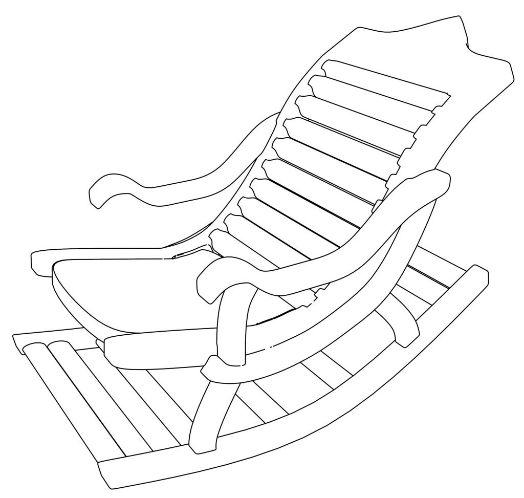 Old Rocking Chair Coloring Page Wecoloringpage