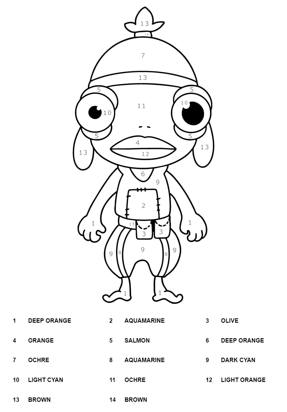 Omega Fortnite Color By Number Coloring Page Free Printable Coloring Pages For Kids