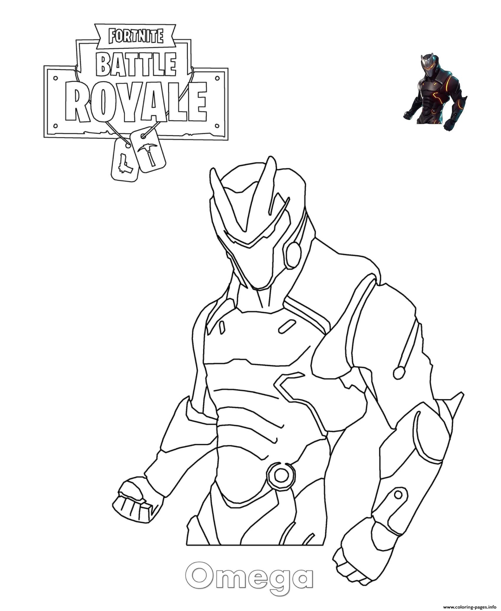 Omega Fortnite Coloring Page Printable