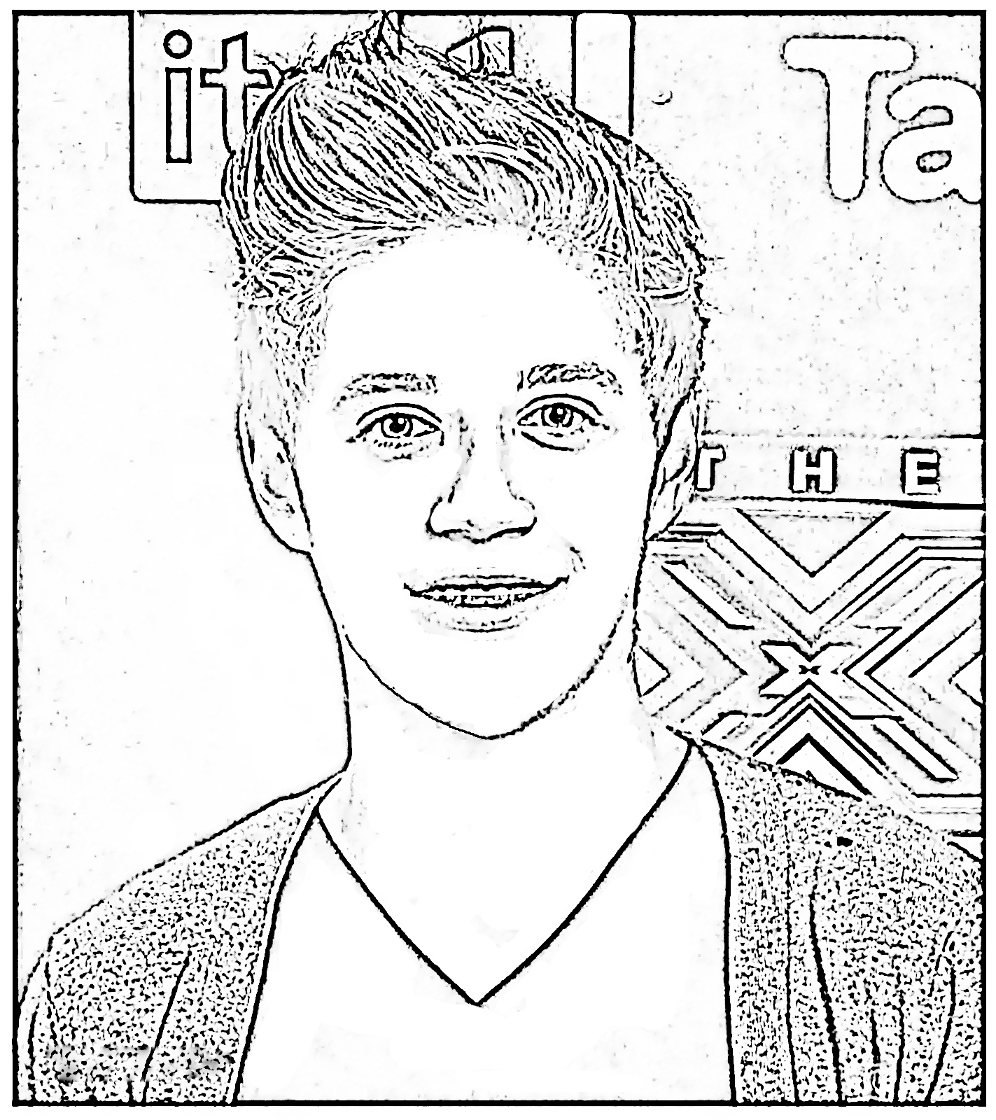 One Direction Coloring Pages Niall