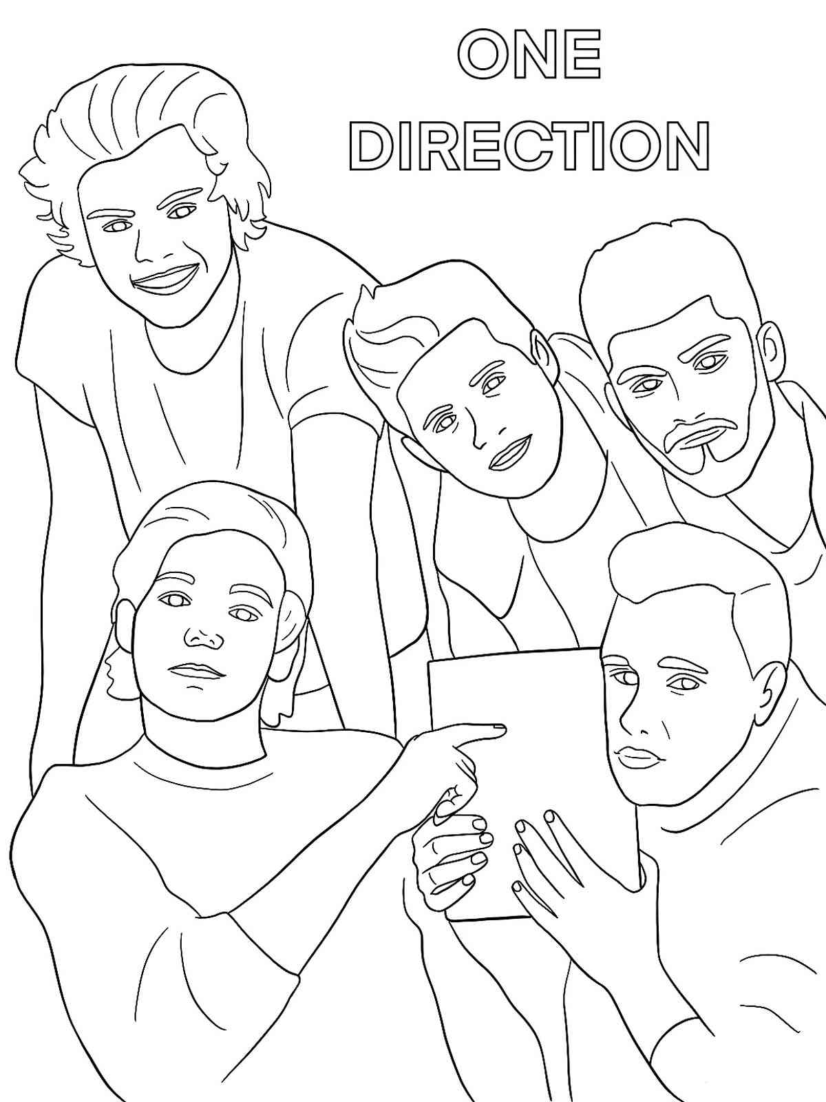 One Direction Coloring Pages To Print Out